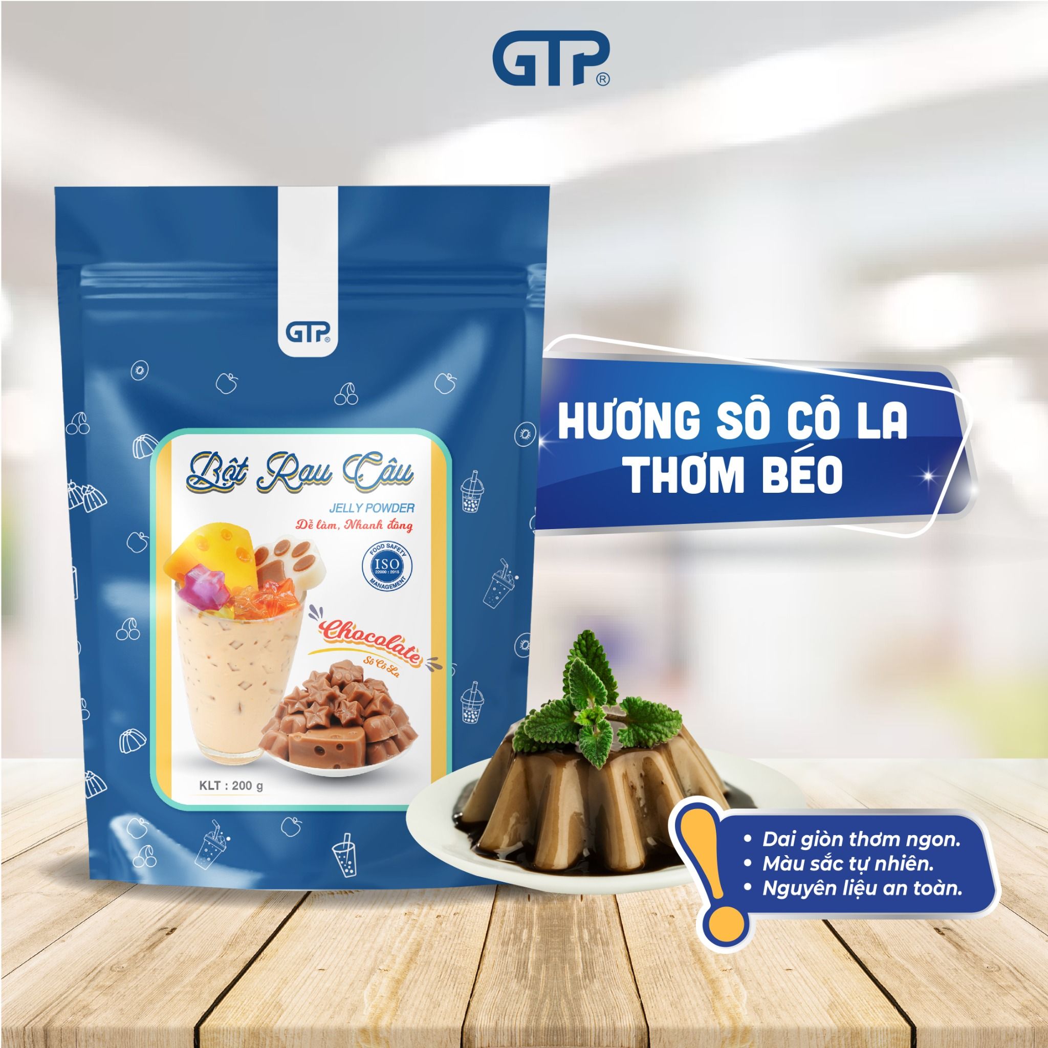 Bột Jelly GTP (Bột rau câu) hương sô cô la
