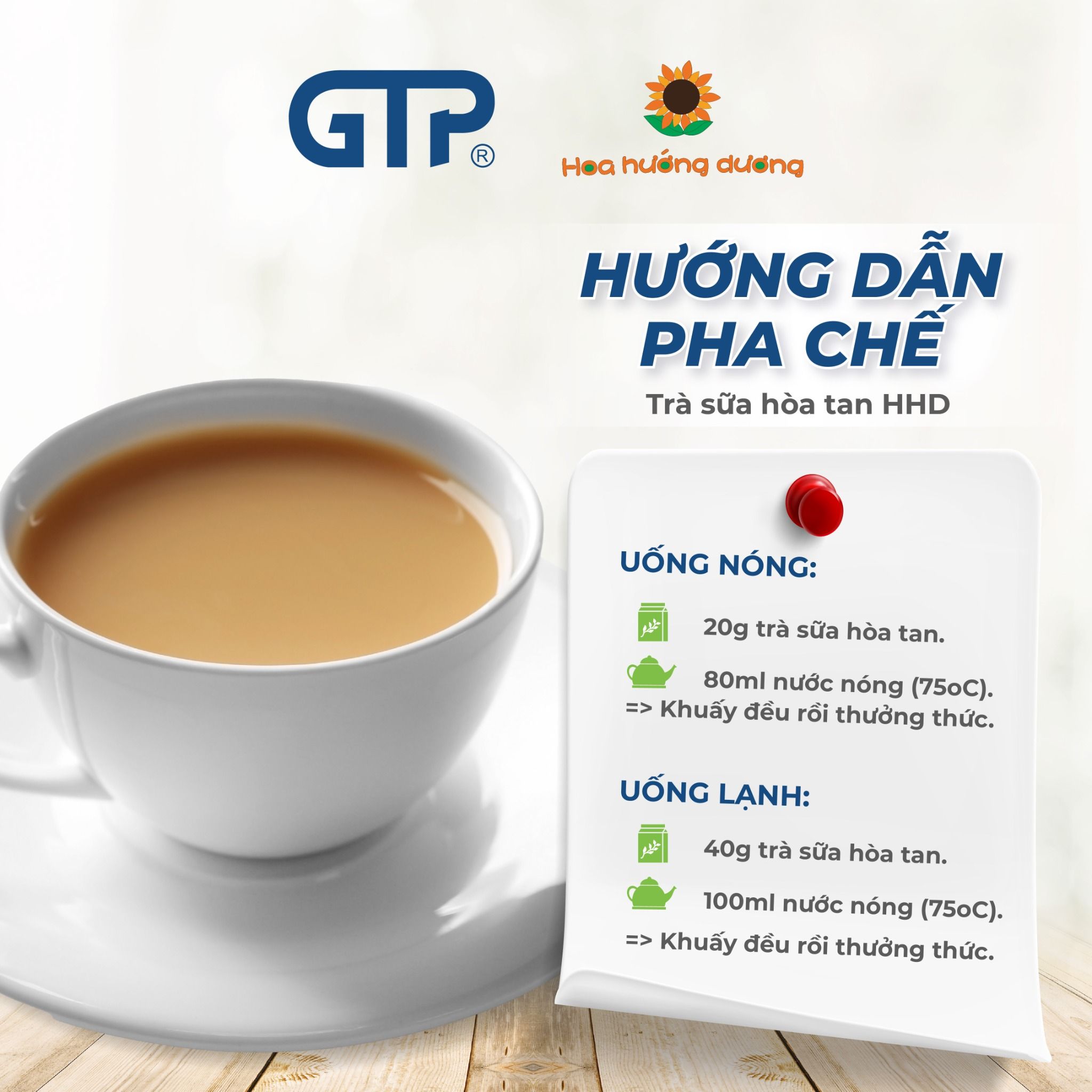 Trà sữa hòa tan Hoa Hướng Dương