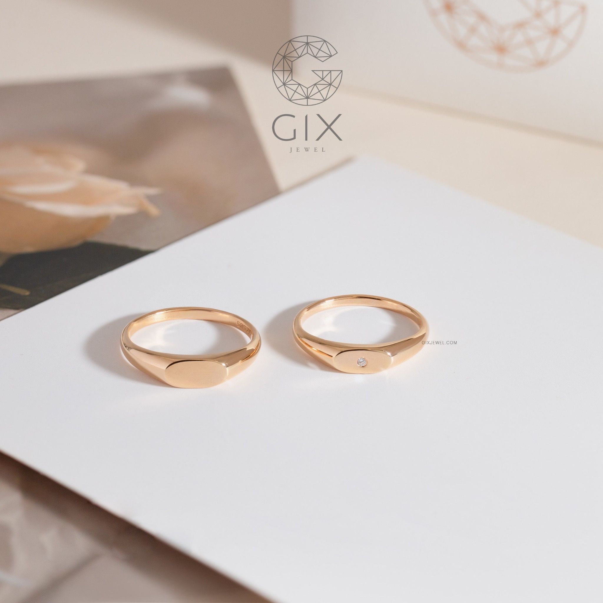 Nhẫn Cặp Đôi Signet Ring Độc Đáo Gix Jewel - GCR25050129