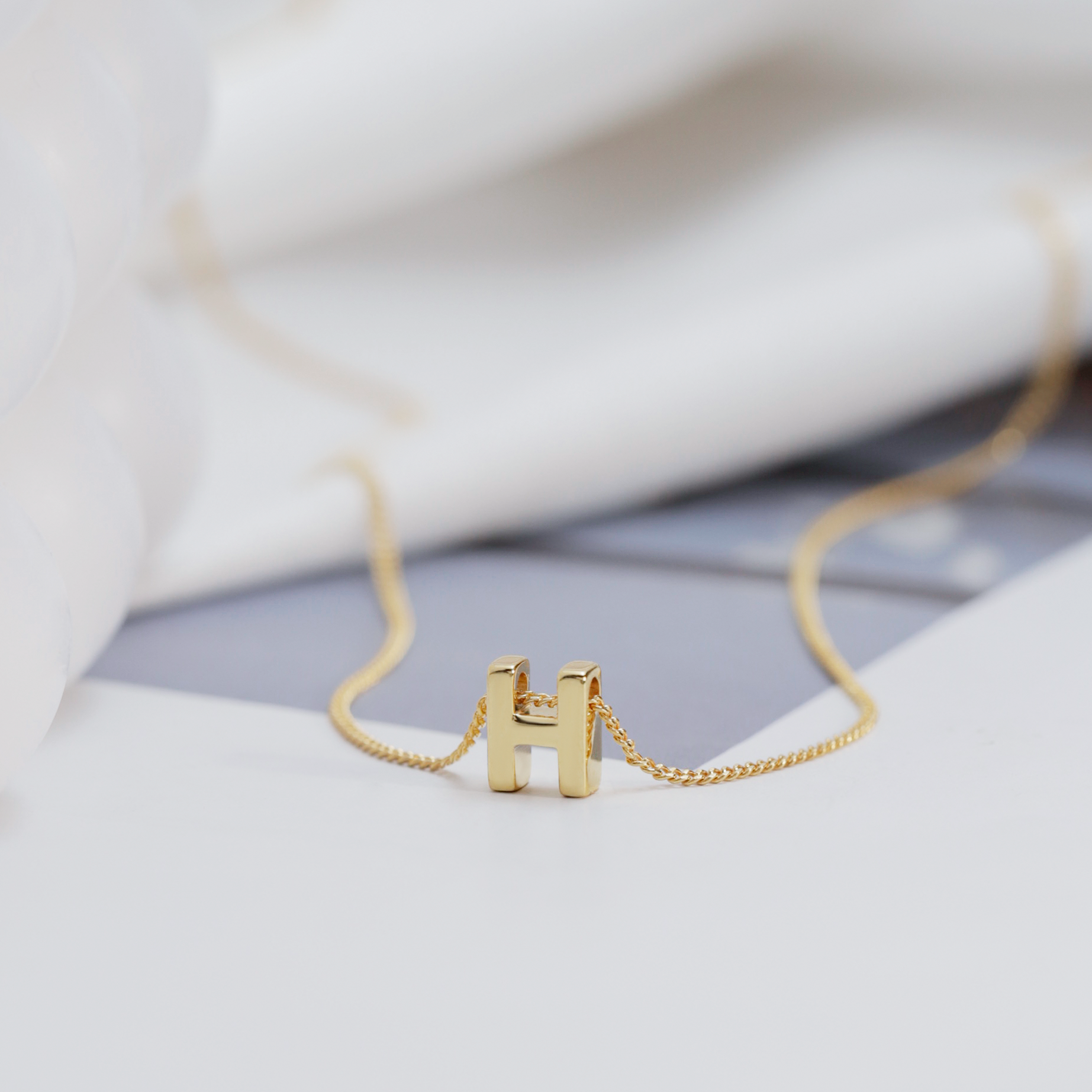 Vòng cổ theo tên chữ vàng tây 18k cho đôi nam nữ bạc mạ vàng thật Gix
