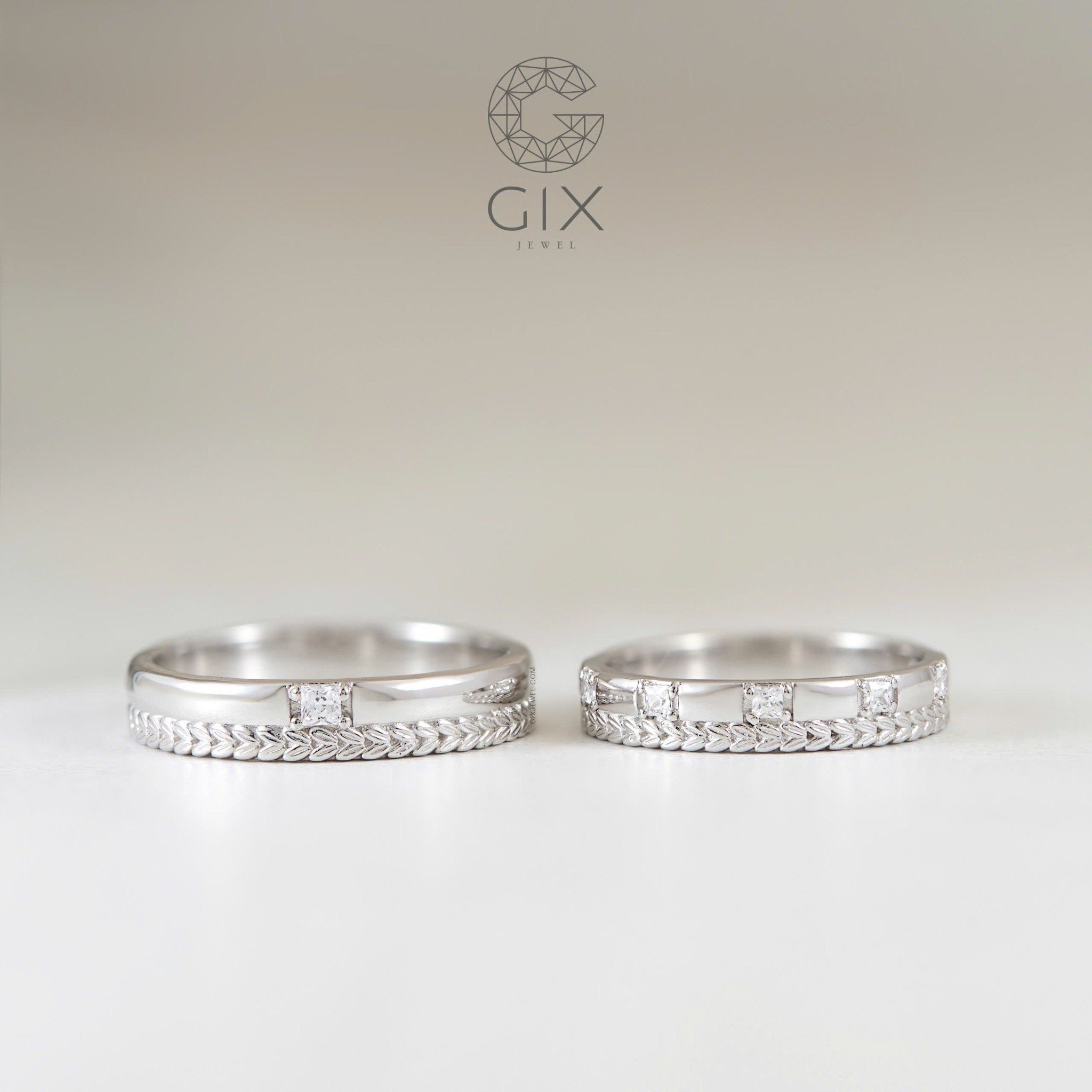 Nhẫn đôi bạc vương miện đẹp đính đá CZ Gix Jewelry - GCR25050117