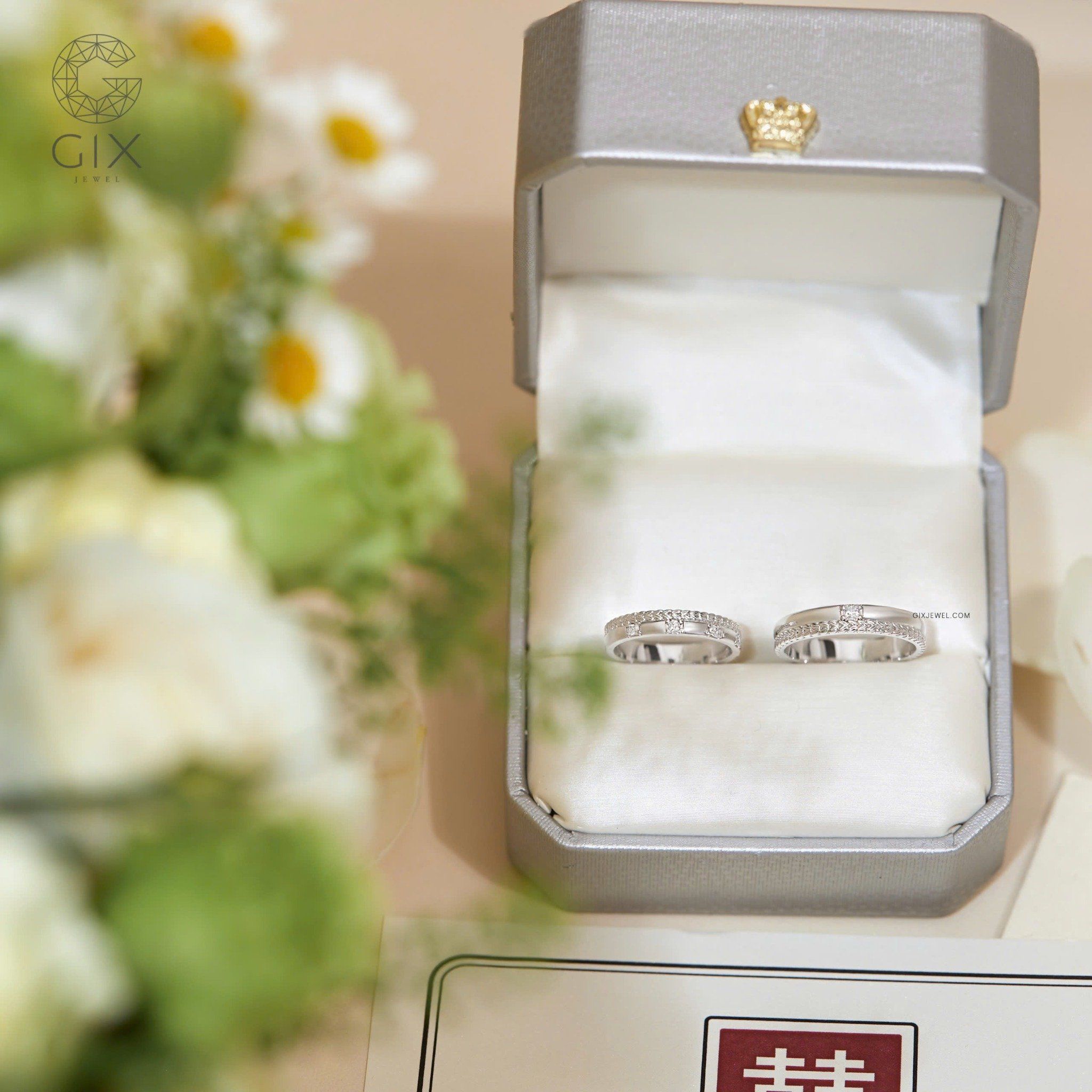 Nhẫn đôi bạc vương miện đẹp đính đá CZ Gix Jewelry - GCR25050117