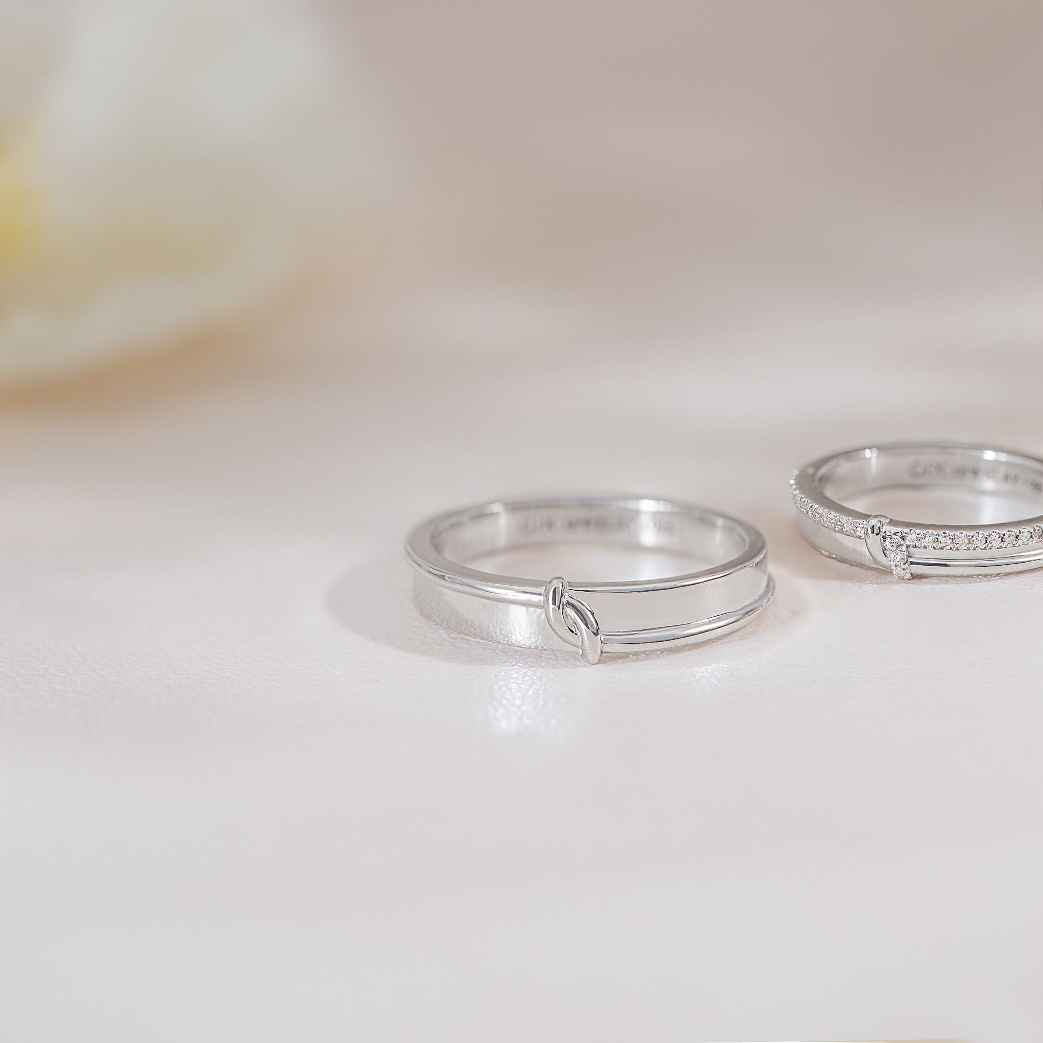 Nhẫn cặp Love Knot thắt nút tinh xảo Gixjewel - GCR25050055