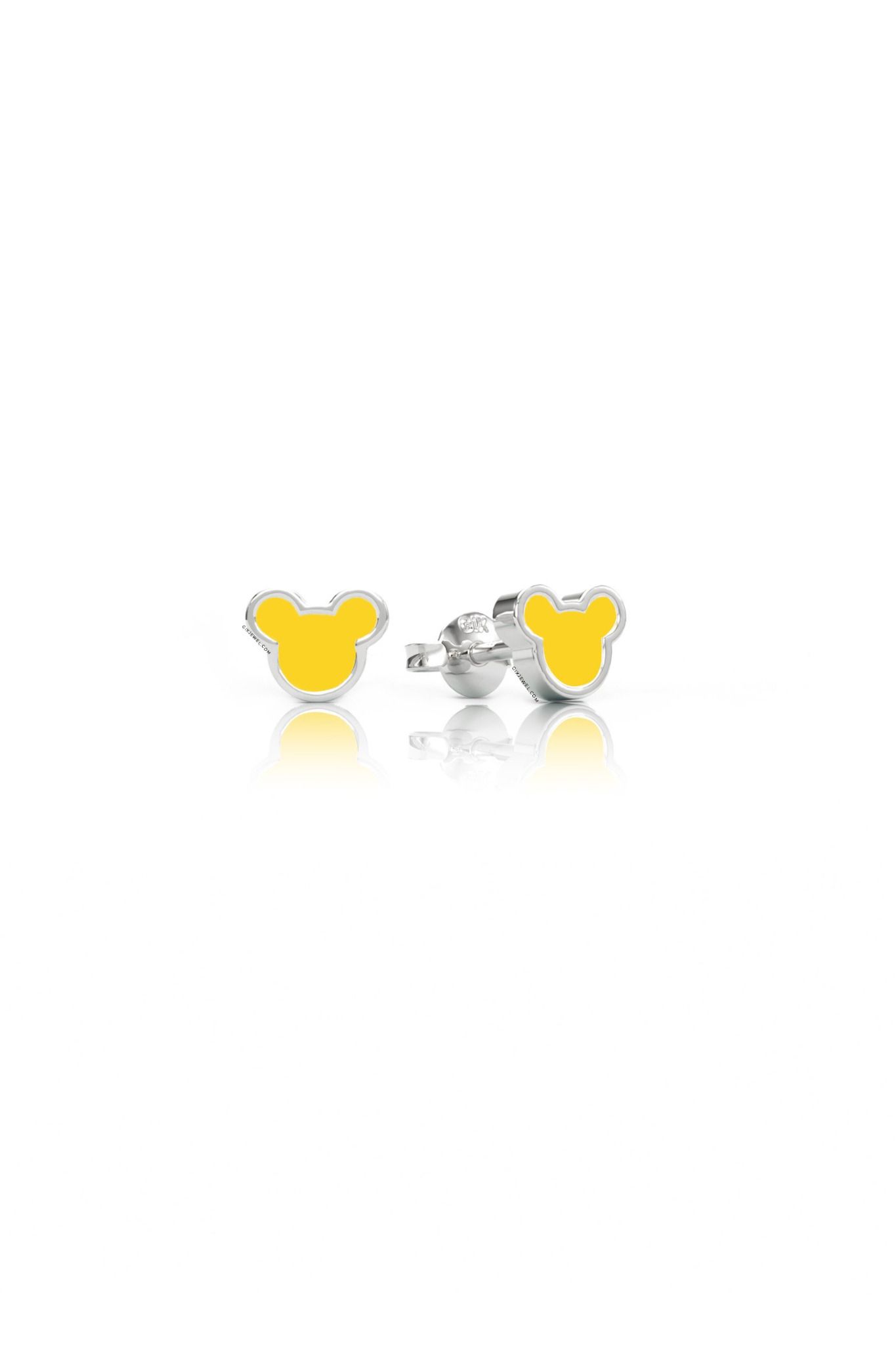 Bông tai bạc 925 cao cấp cho bé gái mạ vàng hình con chuột cute Gix Jewel
