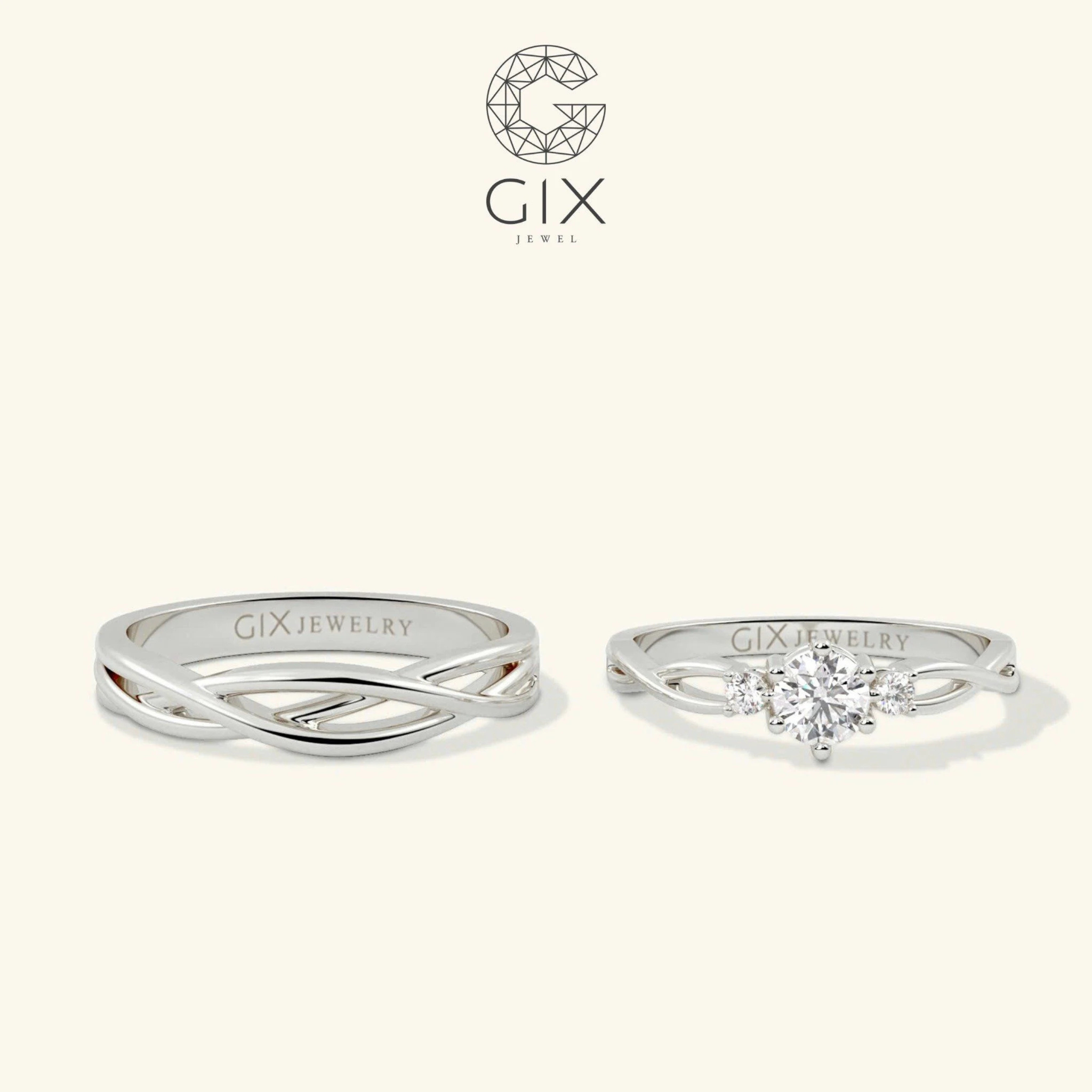 Nhẫn Cưới Vàng 10K Gix Jewel - GCR25050040