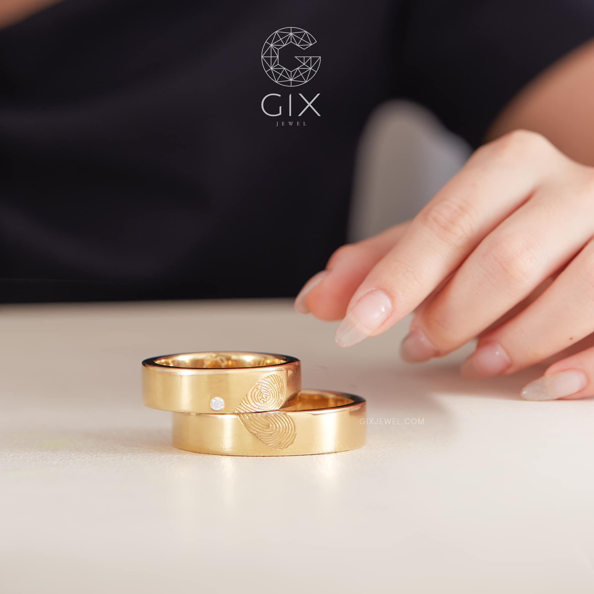 Nhẫn Cưới Vàng 18k Truyền Thống Đơn Giản Đẹp Gix - GCR25050134