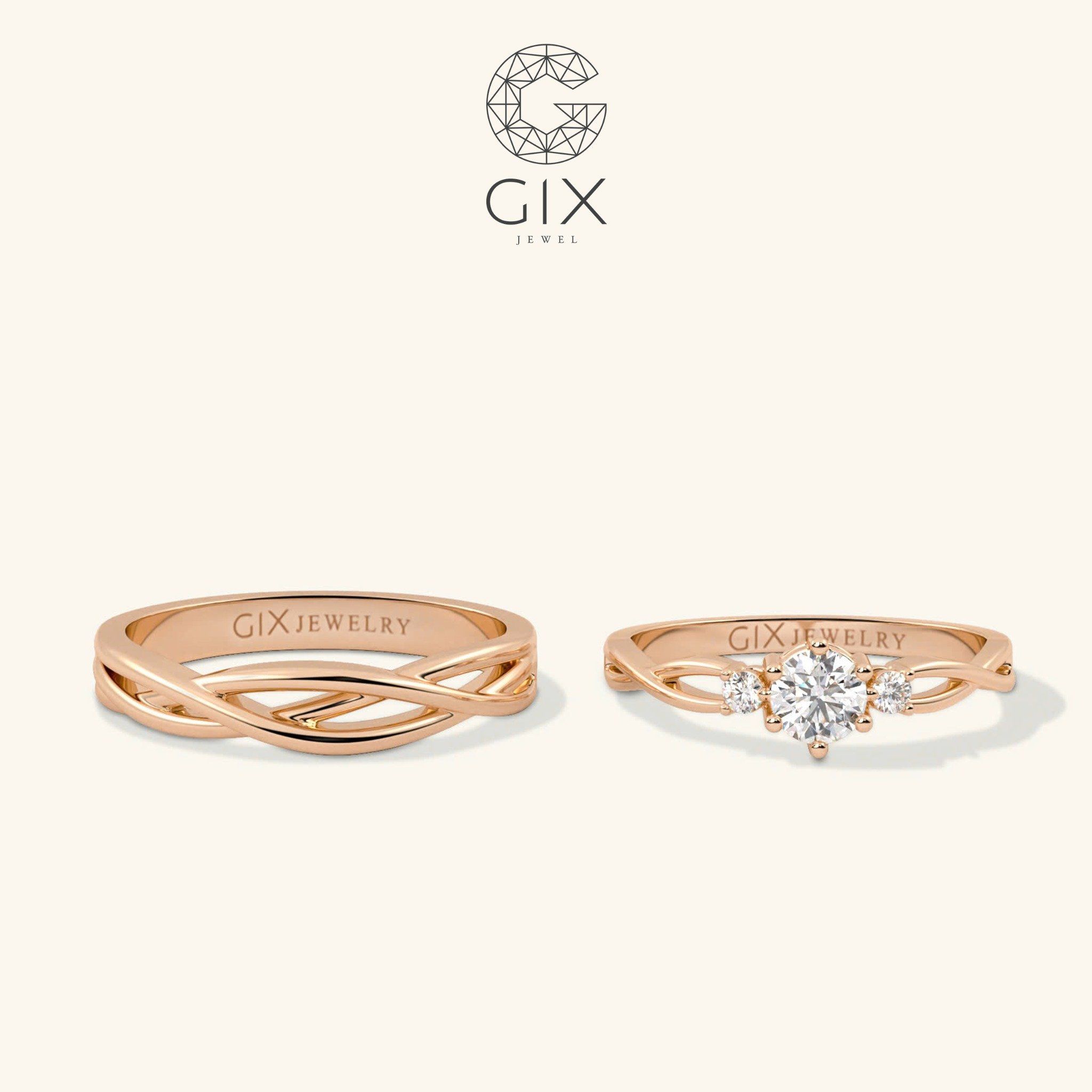 Nhẫn Cưới Vàng 610 Gix Jewel - GCR25050040