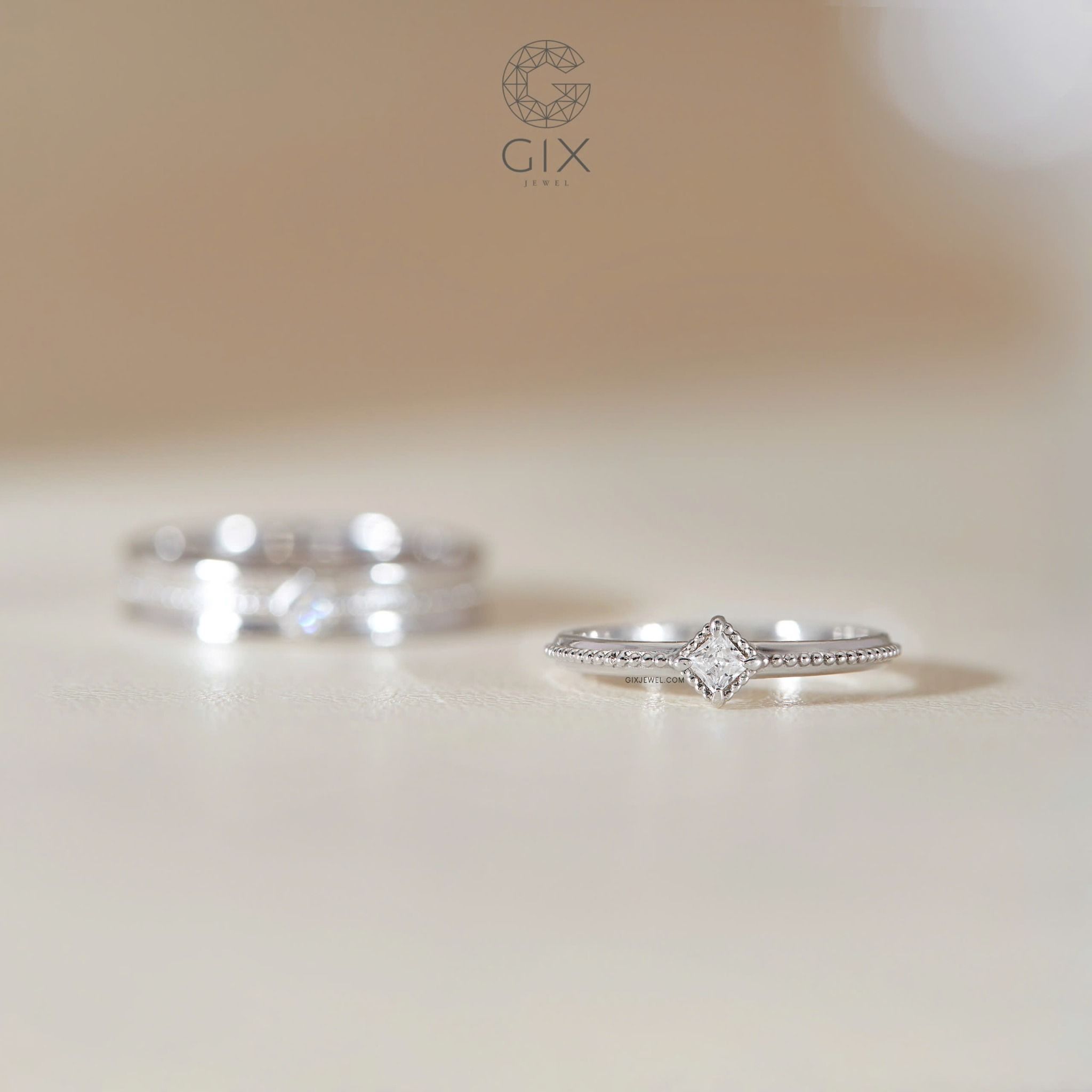 Nhẫn Cặp Bạc Đính Đá Cao Cấp Gix Jewel - GCR25050113