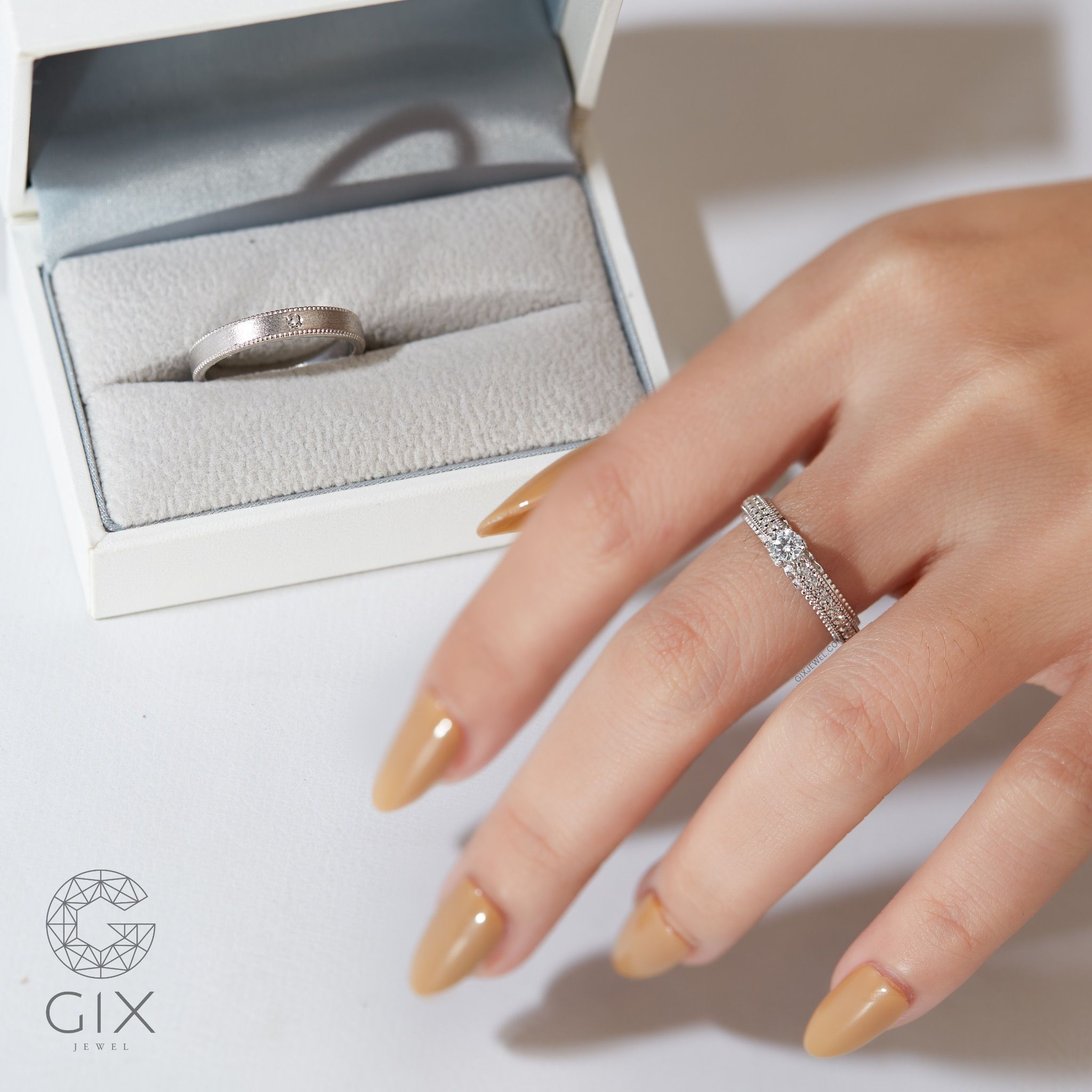 Nhẫn Cặp Eternity Bạc Đẹp Gix Jewelry - GCR25050114