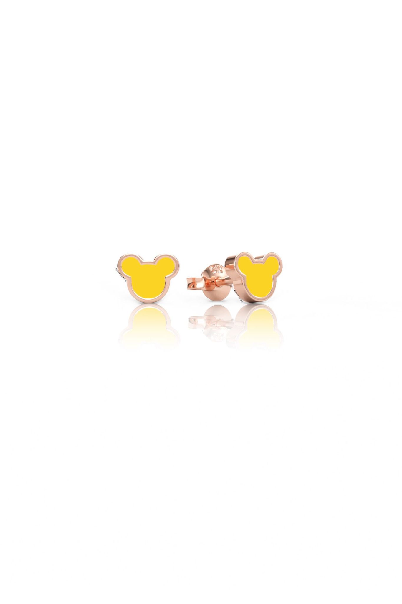 Bông tai bạc 925 cao cấp cho bé gái mạ vàng hình con chuột cute Gix Jewel