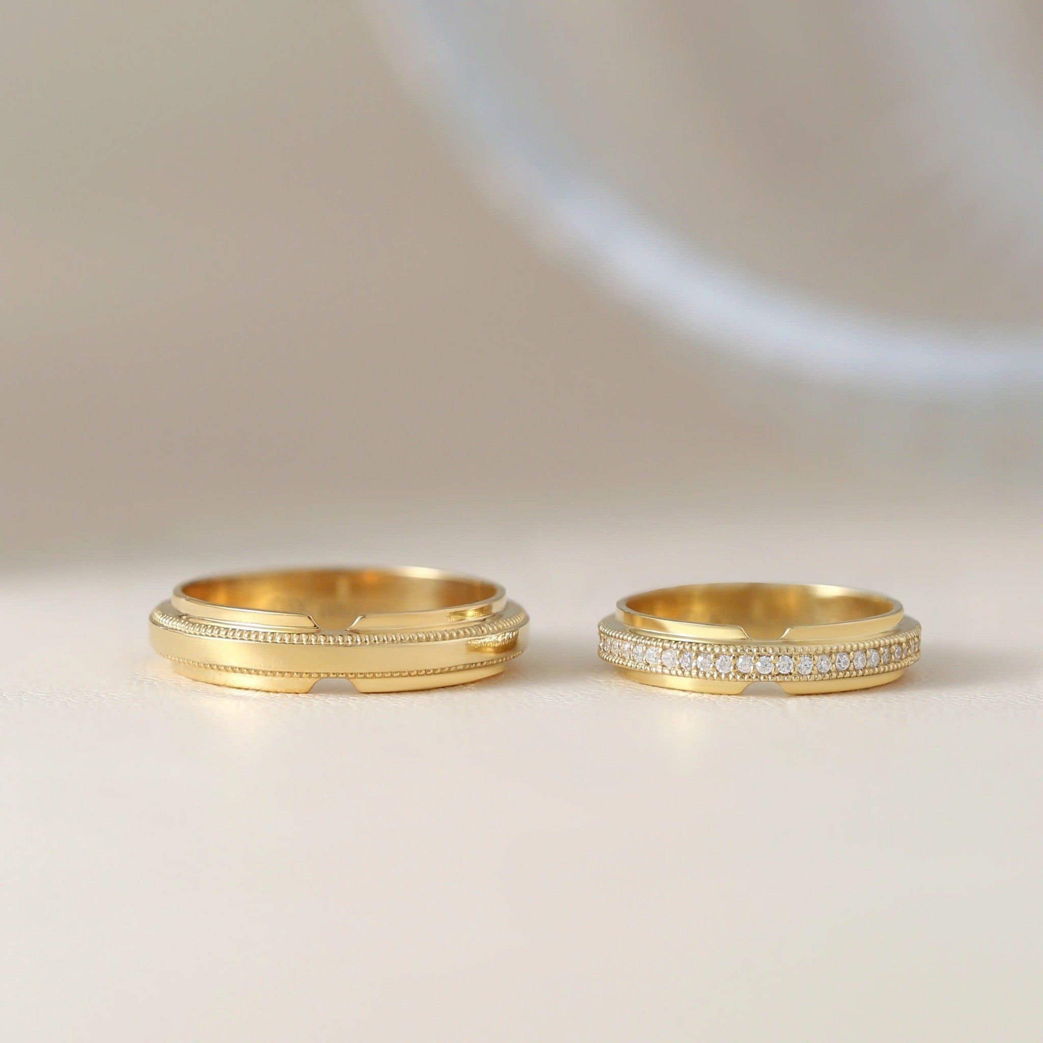 Nhẫn cưới vàng 18k kim cương đẹp dáng vô cực Gix Jewelry - GCR25050064