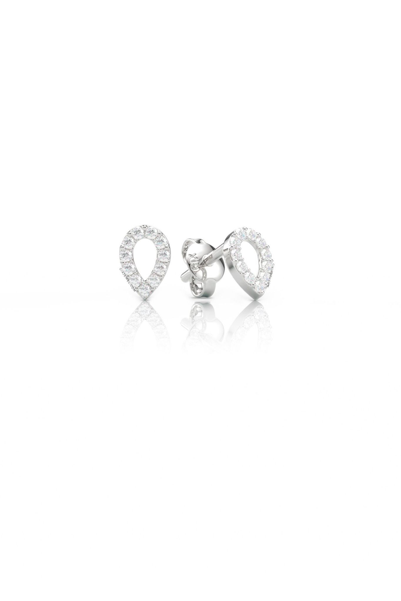 Bông tai giọt nước cho nữ đẹp vàng 18k đơn giản đính kim cương cao cấp kiểu mới Gix