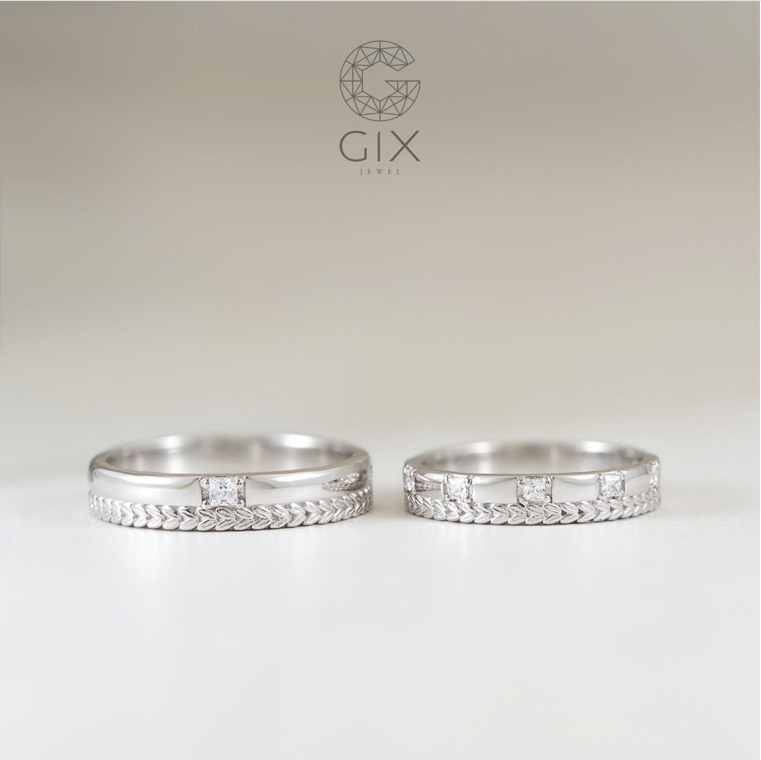 Nhẫn cưới vàng 10k bản to đẹp hình vương miện Gix Jewel - GCR25050117