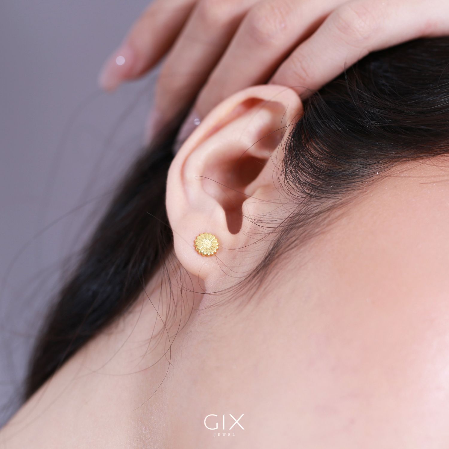  Bông tai bạc nữ hoa cúc tana dễ thương Gix Jewel SPGBT21 