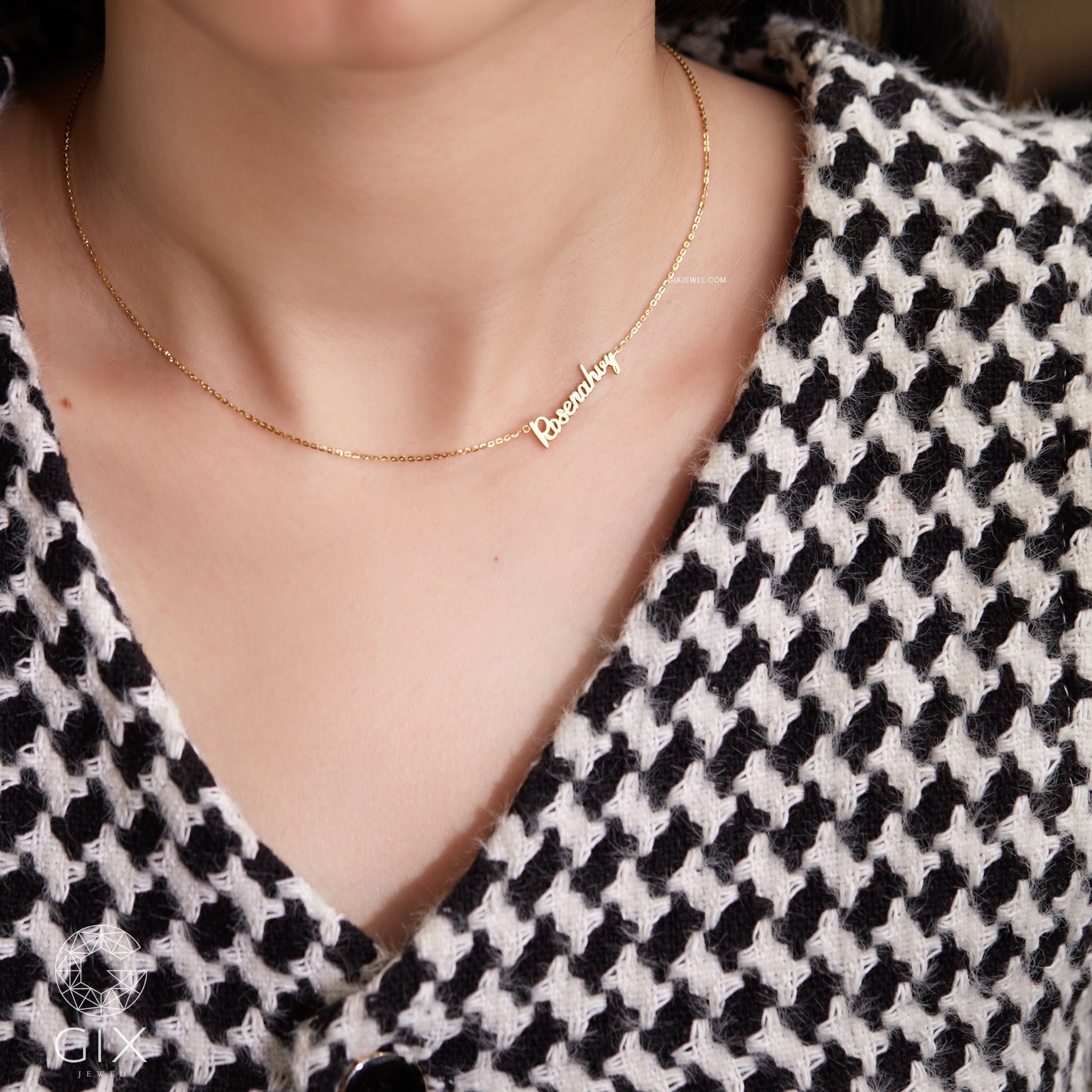 Dây chuyền theo tên vàng 18k bạc 925 đẹp cho nam nữ Gix Jewelry