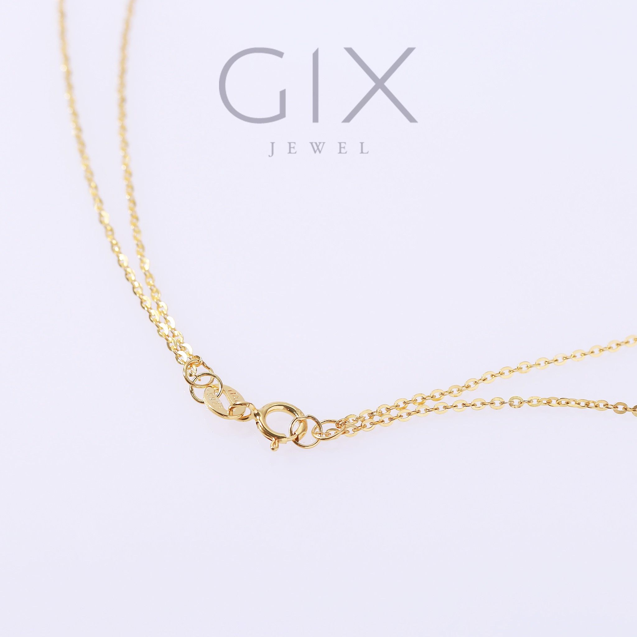 Dây chuyền vàng tây nữ 18k sợi nhỏ nhiều tầng layer đính đá cao cấp Gix Jewel