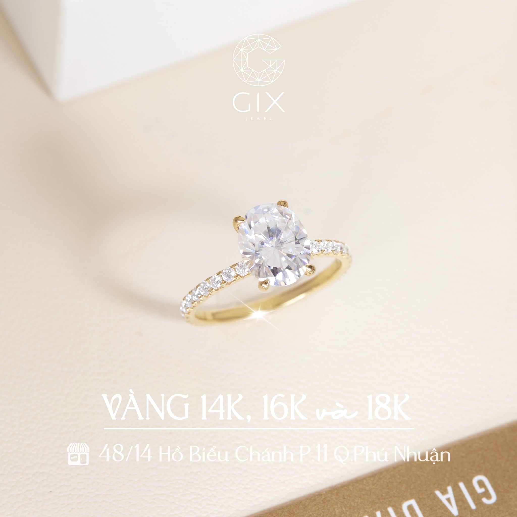 Nhẫn Cầu Hôn Kim Cương Dưới 10 Triệu Vàng 18K Đẹp Nhất Cho Bạn Gái Gix Jewel