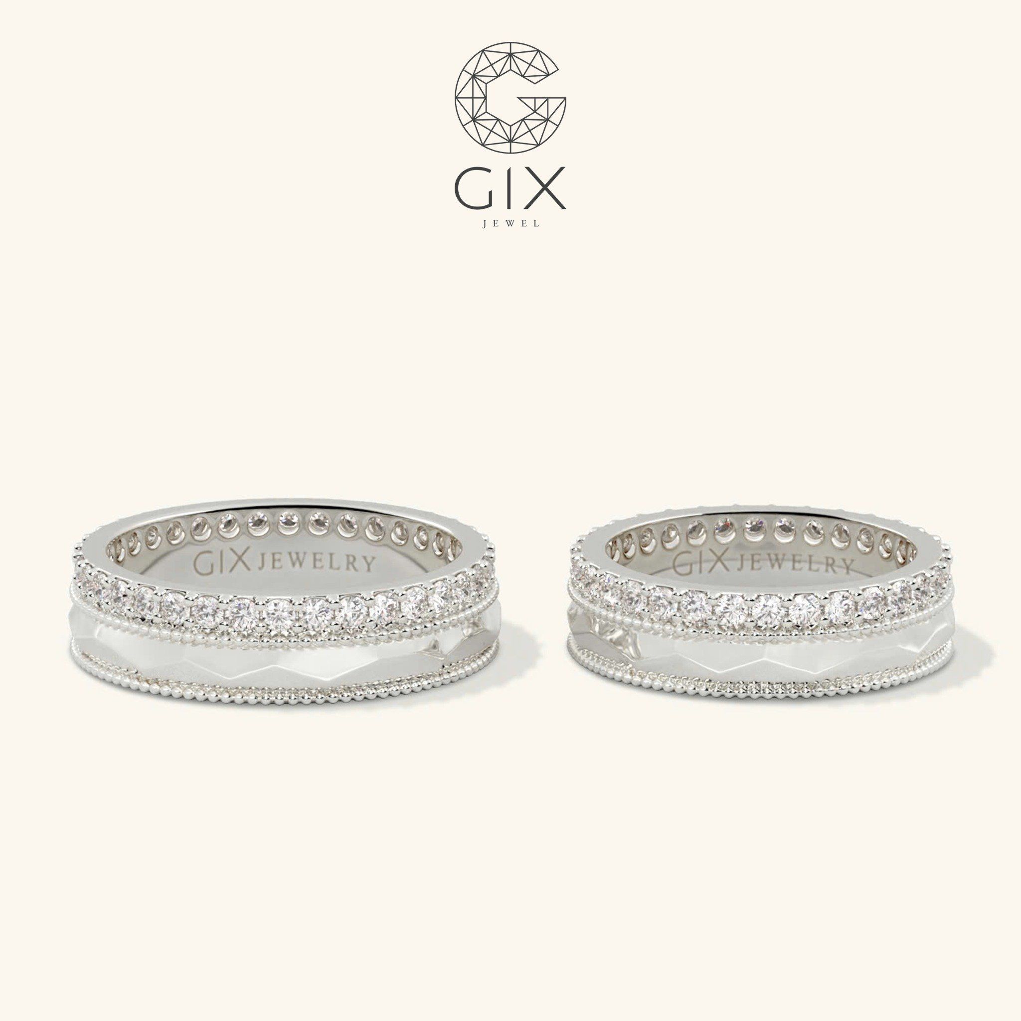 Nhẫn Cưới Vàng 14k Đẹp Mới Nhất Gix Jewel - GCR25050044