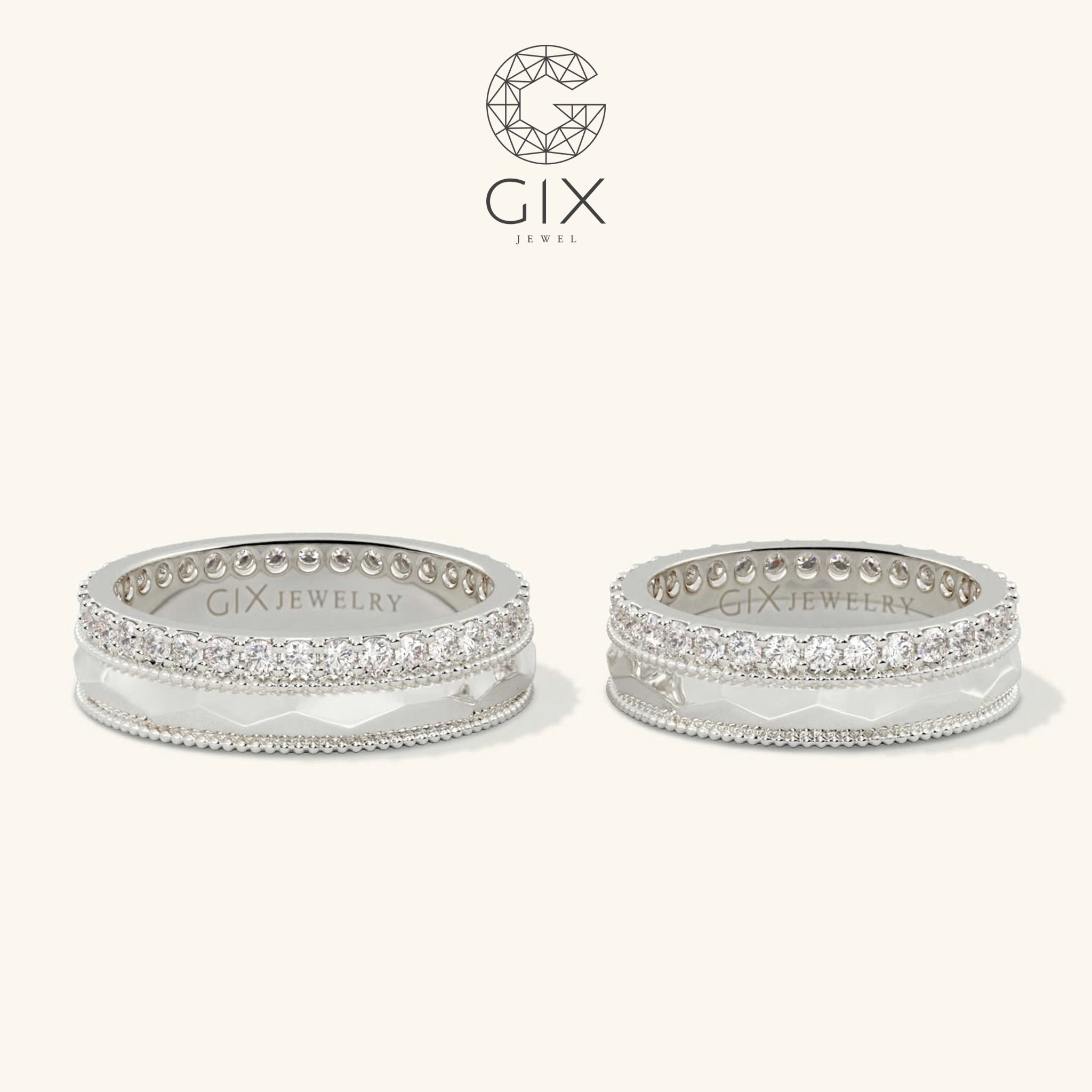 Nhẫn Cặp Bạc Đẹp Mới Nhất Gix Jewel - GCR25050044