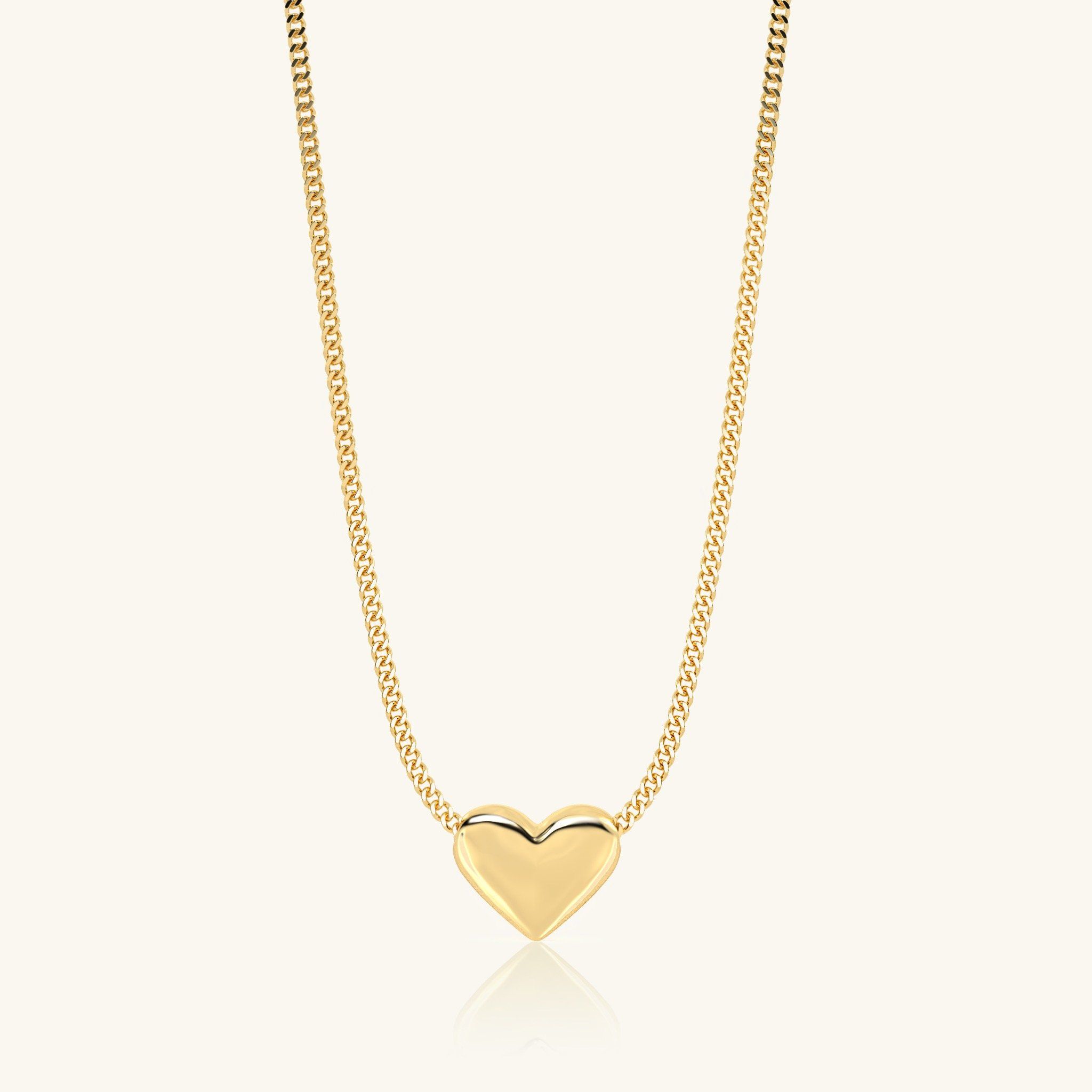 Vòng cổ nữ đẹp vàng tây 18k 10k hình trái tim sợi khoen lật đeo choker Gix Jewel