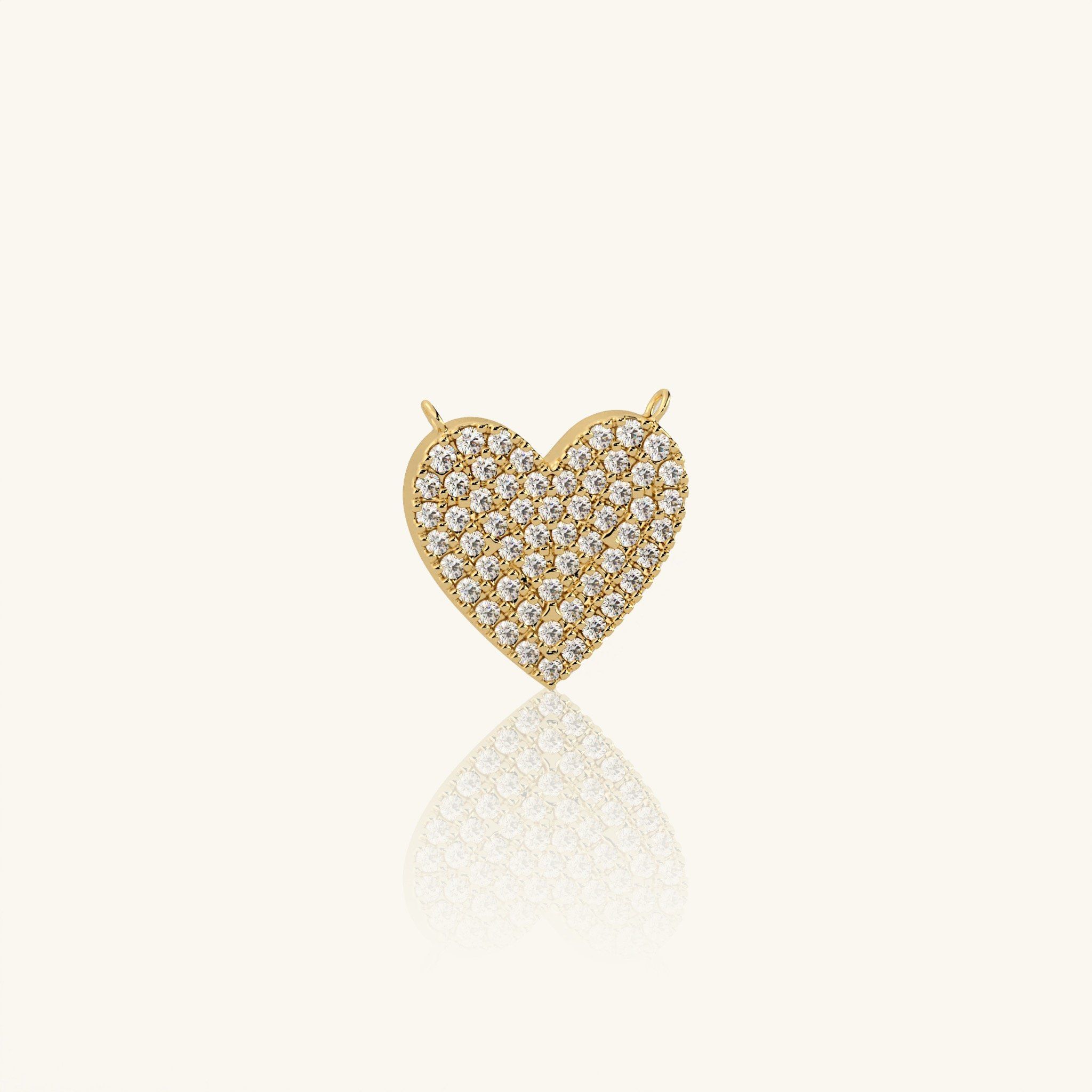 Vòng cổ dài cá tính cho nữ hình trái tim vàng tây đính đá lấp lánh hợp đi tiệc Gix Jewel