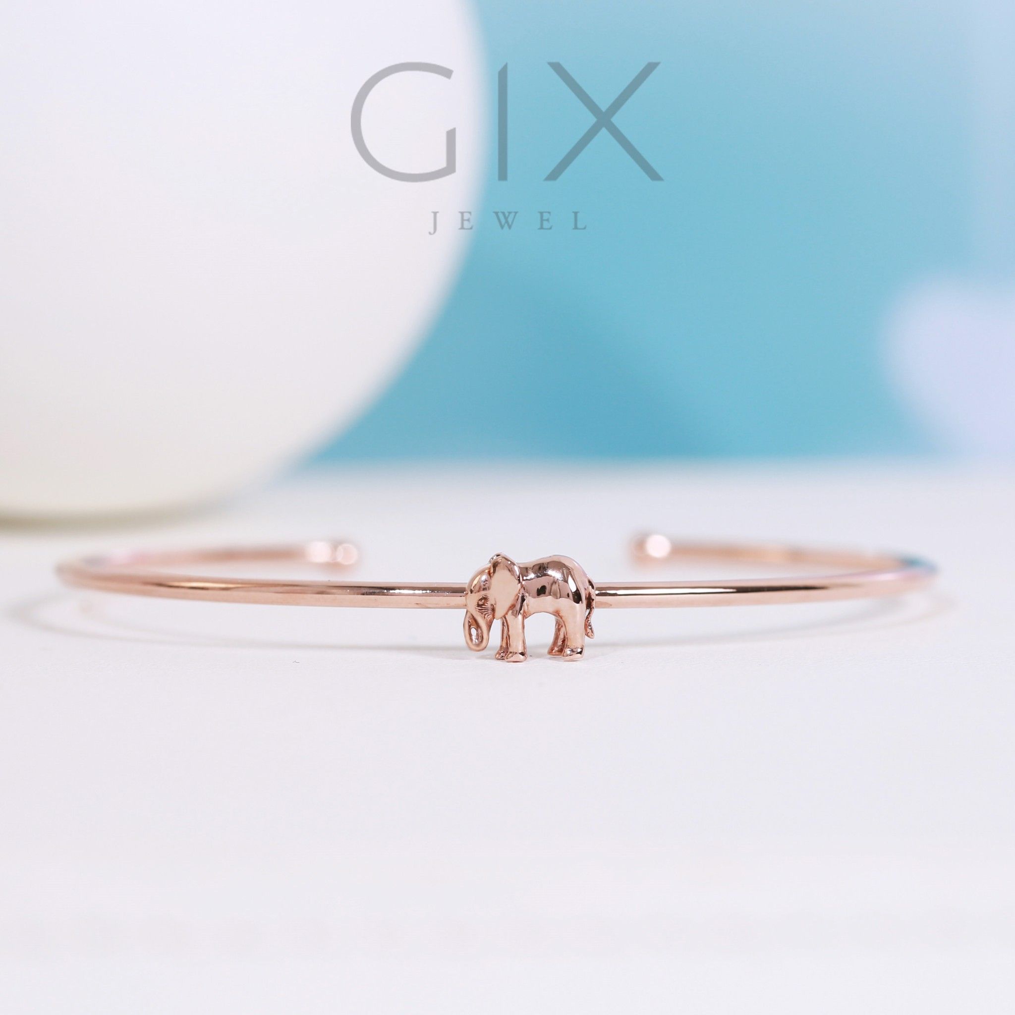 Vòng tay bạc hình con voi Gix Jewel