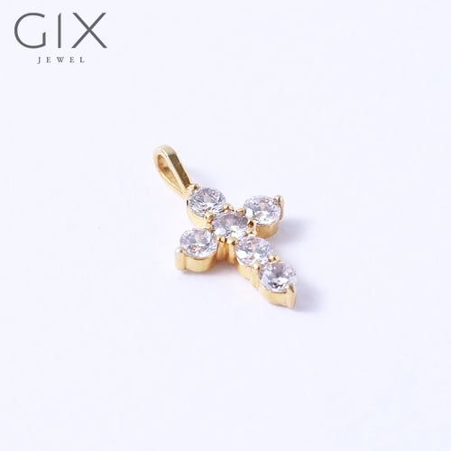 Mặt dây chuyền bạc hình thánh giá đính đá giá sốc Gix Jewel
