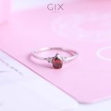  Nhẫn bạc đá đỏ giọt lệ minimalist Gix Jewel SPGN13 