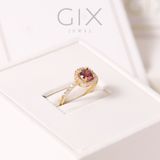  Nhẫn bạc đẹp cho nữ đính đá Cz đỏ cao cấp tphcm Gix Jewel SPGN14 