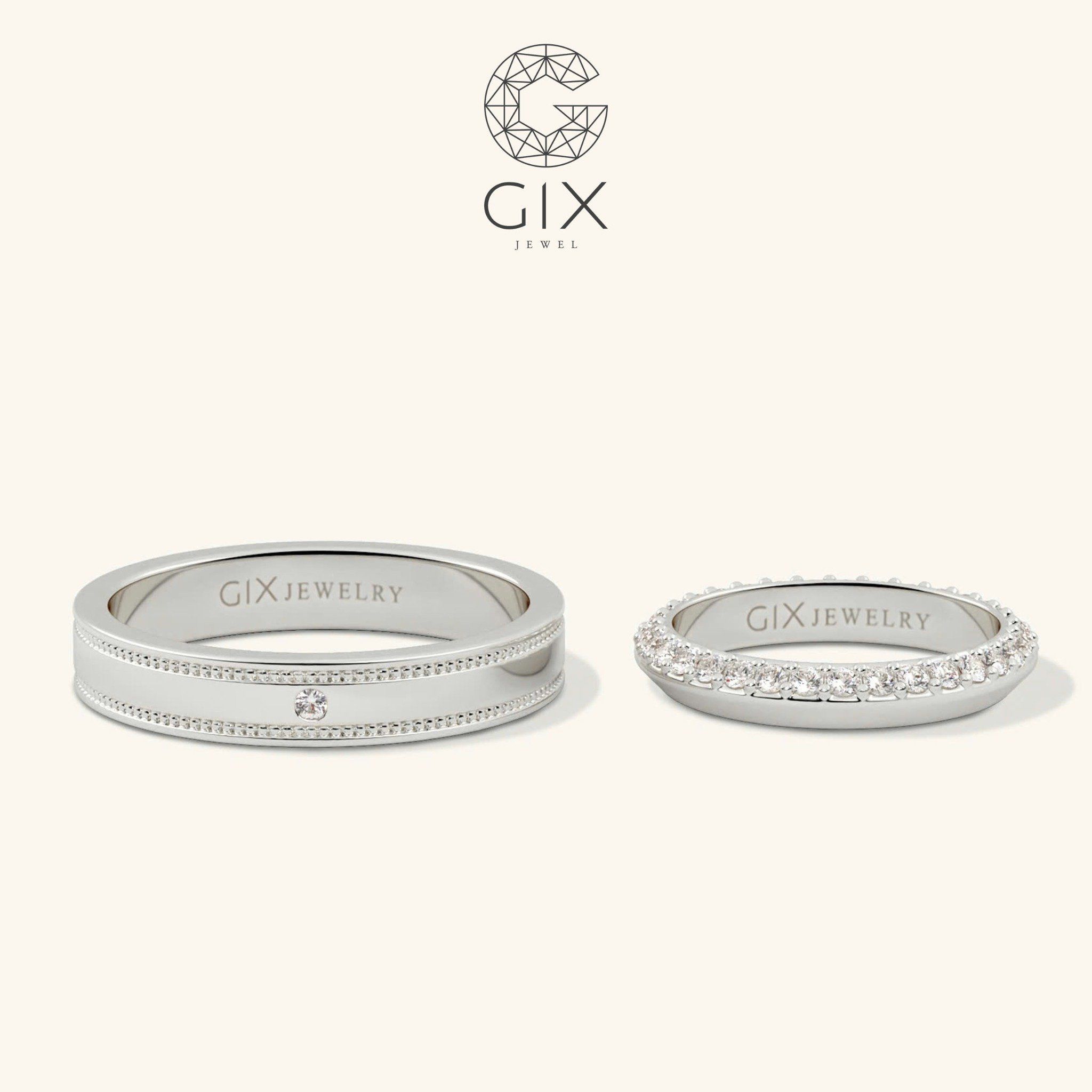 Nhẫn Cưới Vàng 18K Eternity Kiểu Mới Gix Jewel - GCR25050020