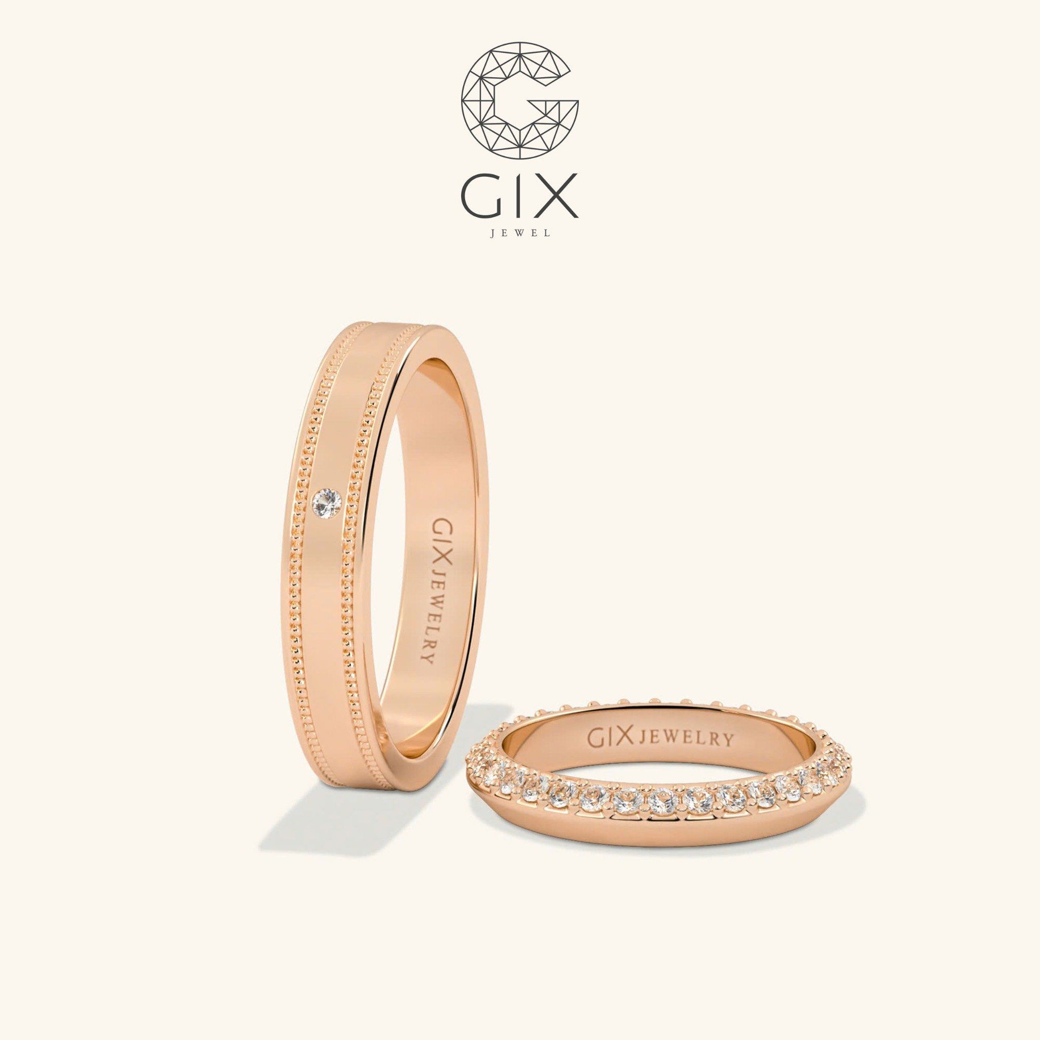 Nhẫn Cưới Vàng 18K Eternity Kiểu Mới Gix Jewel - GCR25050020