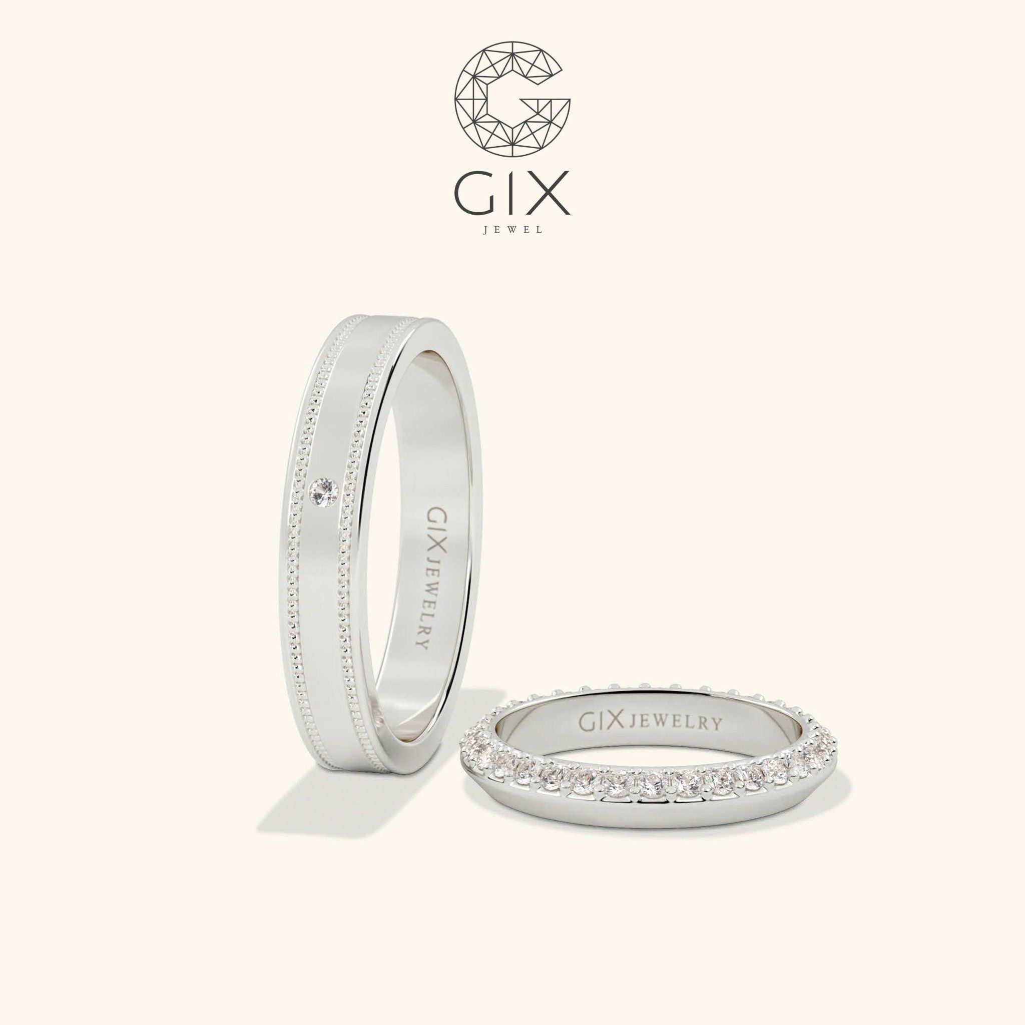 Nhẫn Cưới Vàng 18K Eternity Kiểu Mới Gix Jewel - GCR25050020