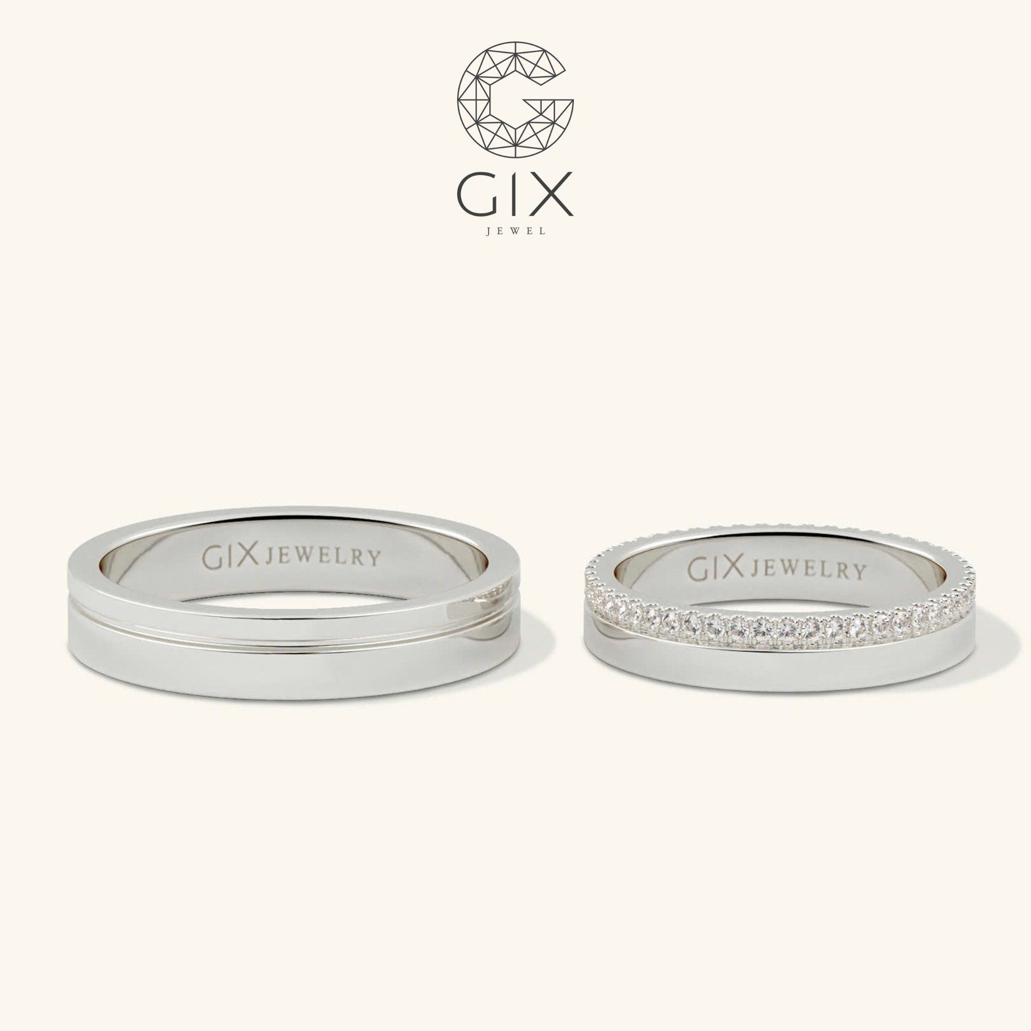 Nhẫn Cưới Vàng 18k Đơn Giản Đẹp Gix Jewelry - GCR25050030