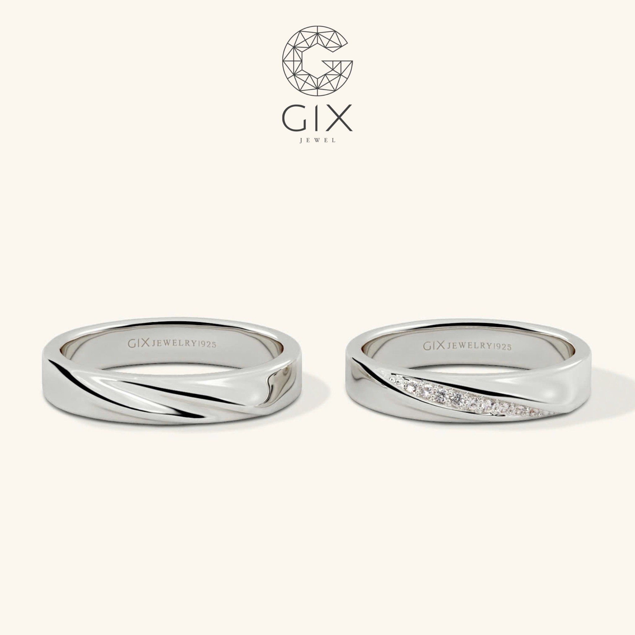 Nhẫn cưới vô cực Rosa vàng 18k đẹp Gix Jewel - GCR25050092