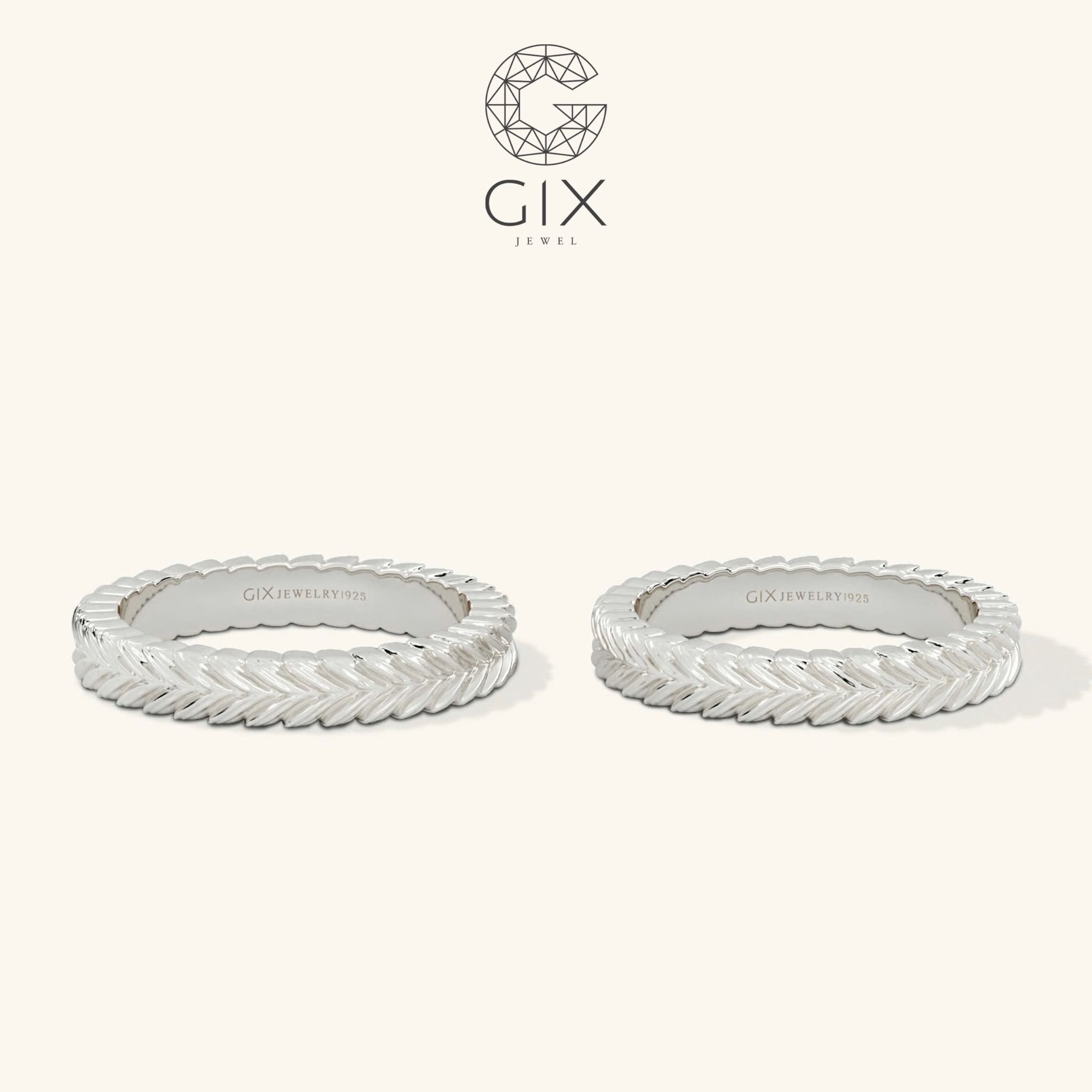 Nhẫn vàng cưới 18k trơn đẹp đơn giản sang trọng tặng bạn thân Gix Jewel