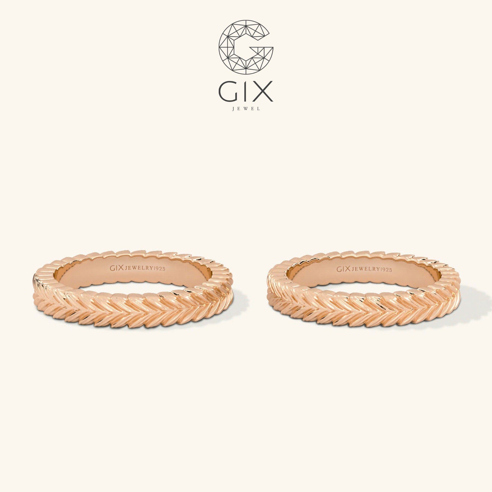 Nhẫn cưới vàng 18k trơn đẹp đơn giản Gix Jewel - GCR25050090