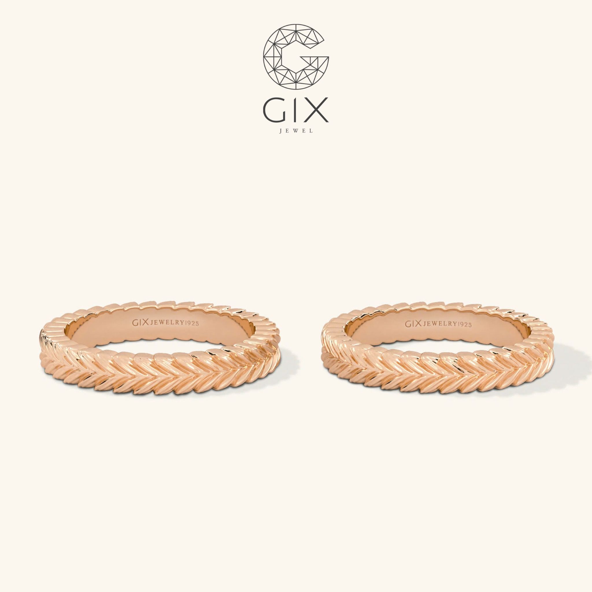 Nhẫn vàng cưới 18k trơn đẹp đơn giản sang trọng tặng bạn thân Gix Jewel