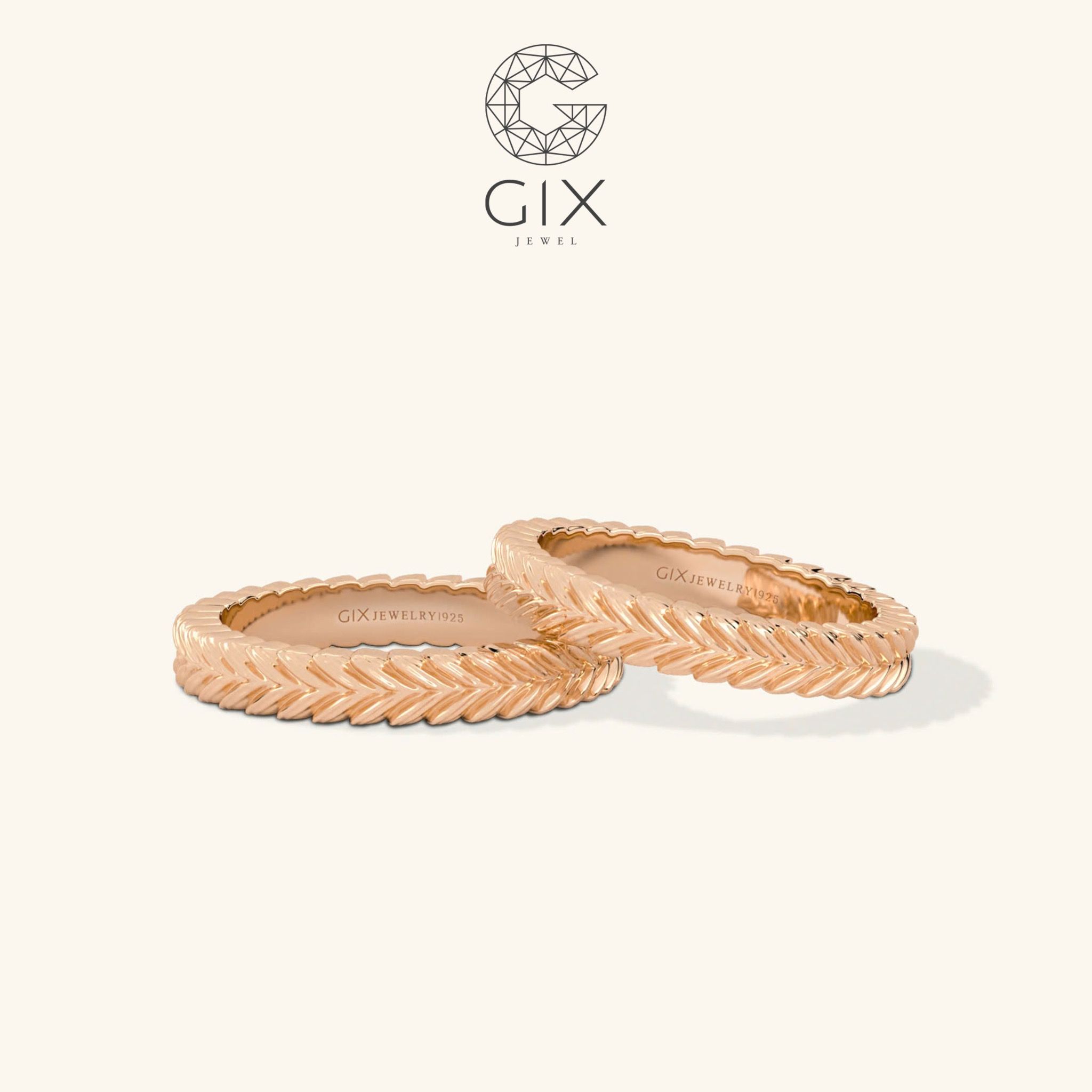 Nhẫn vàng cưới 18k trơn đẹp đơn giản sang trọng tặng bạn thân Gix Jewel