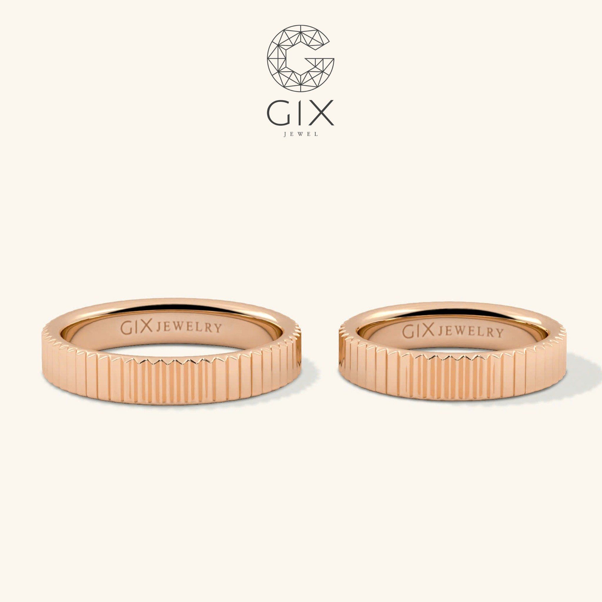 Nhẫn Cưới Vàng 18K Trơn Truyền Thống Kiểu Mới Gix - GCR25050003