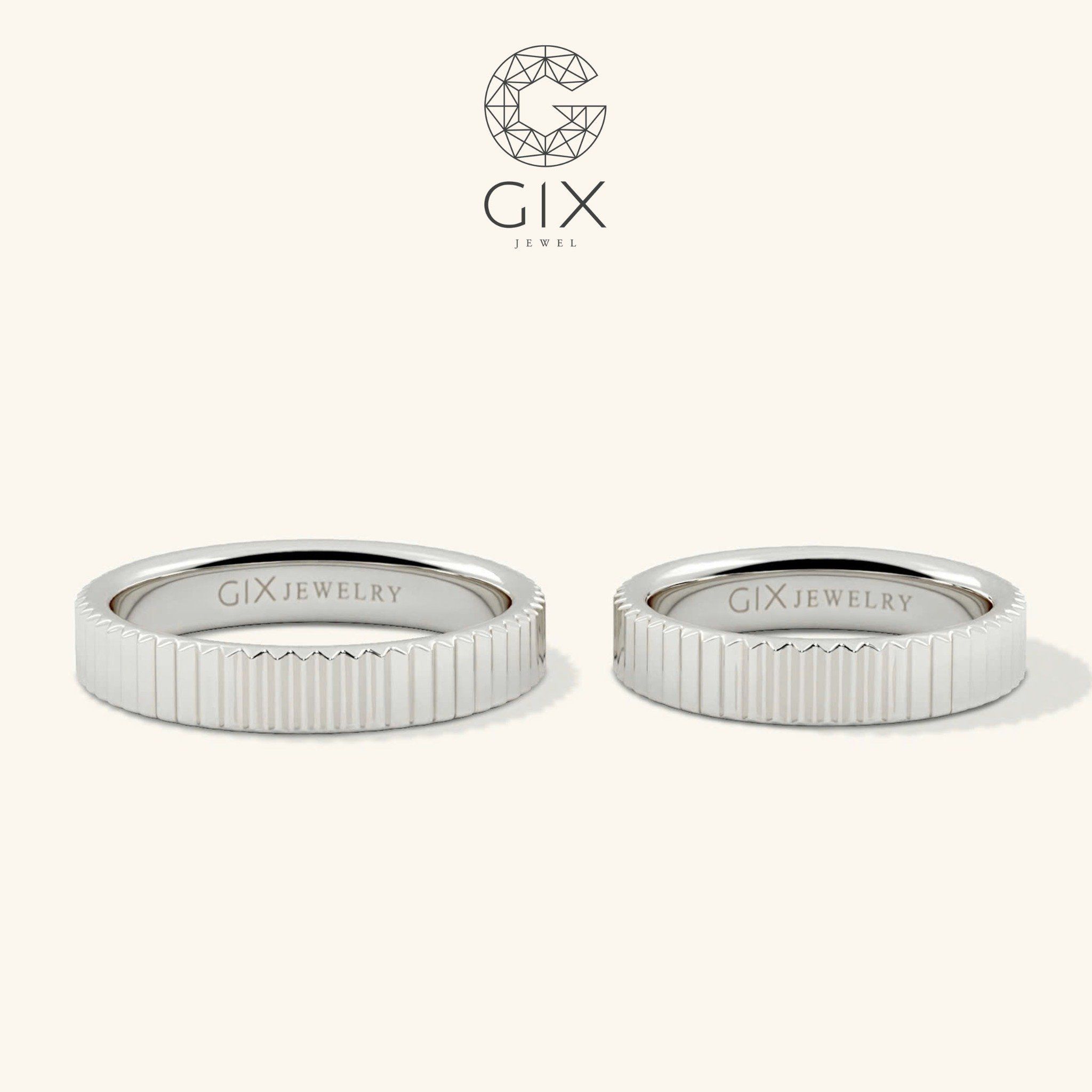 Nhẫn Cưới Vàng 18K Trơn Truyền Thống Kiểu Mới Gix - GCR25050003