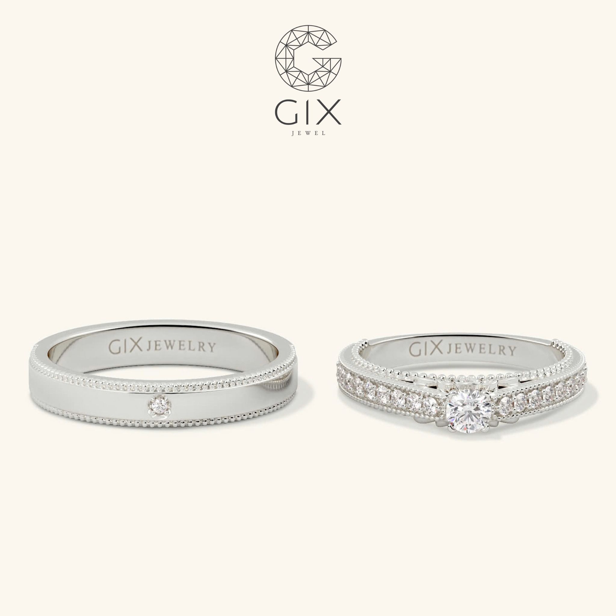 Nhẫn Cặp Eternity Vàng 14k Gix Jewelry - GCR25050114