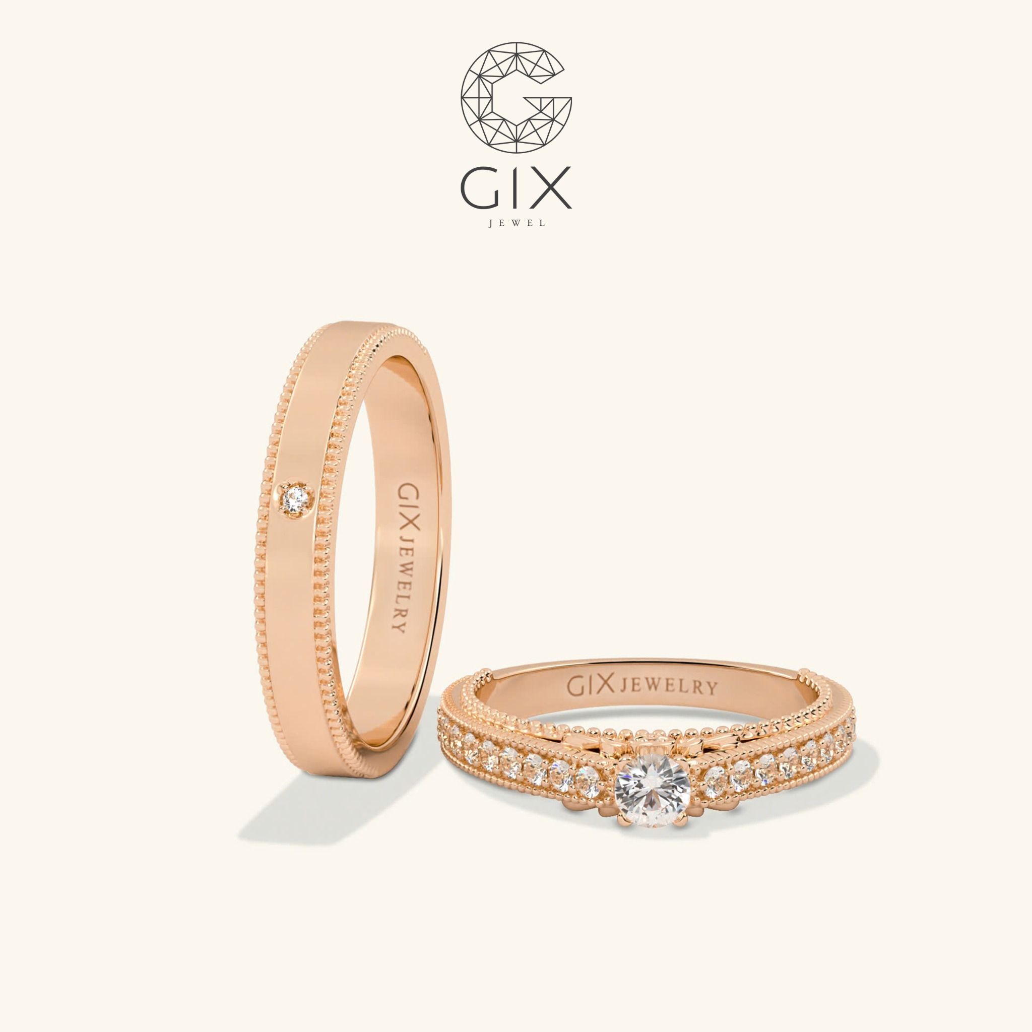 Nhẫn Cặp Eternity Vàng 14k Gix Jewelry - GCR25050114