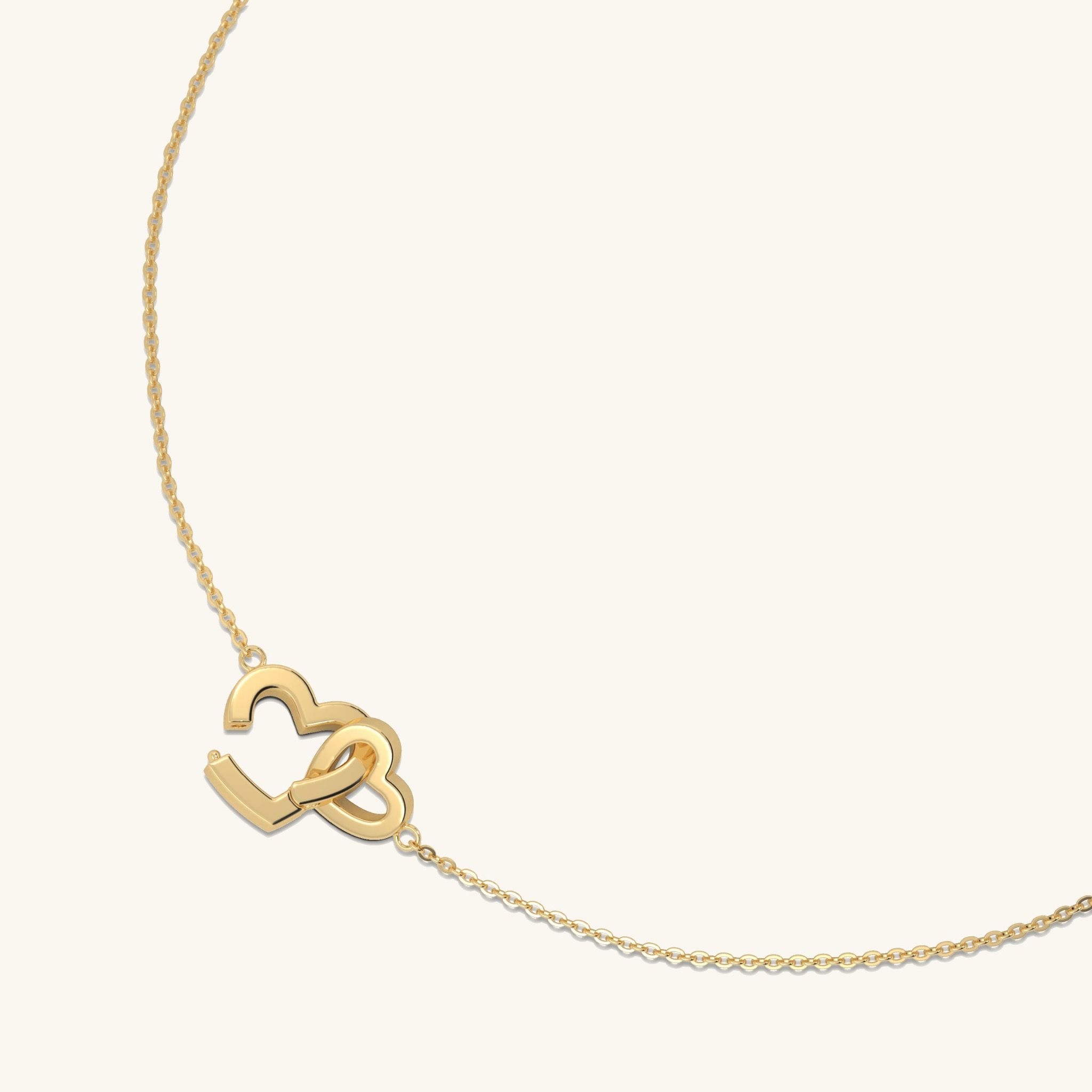 Vòng tay nữ bạc mạ vàng 18k tặng bạn gái sợi mảnh gắn charm hình trái tim Gix