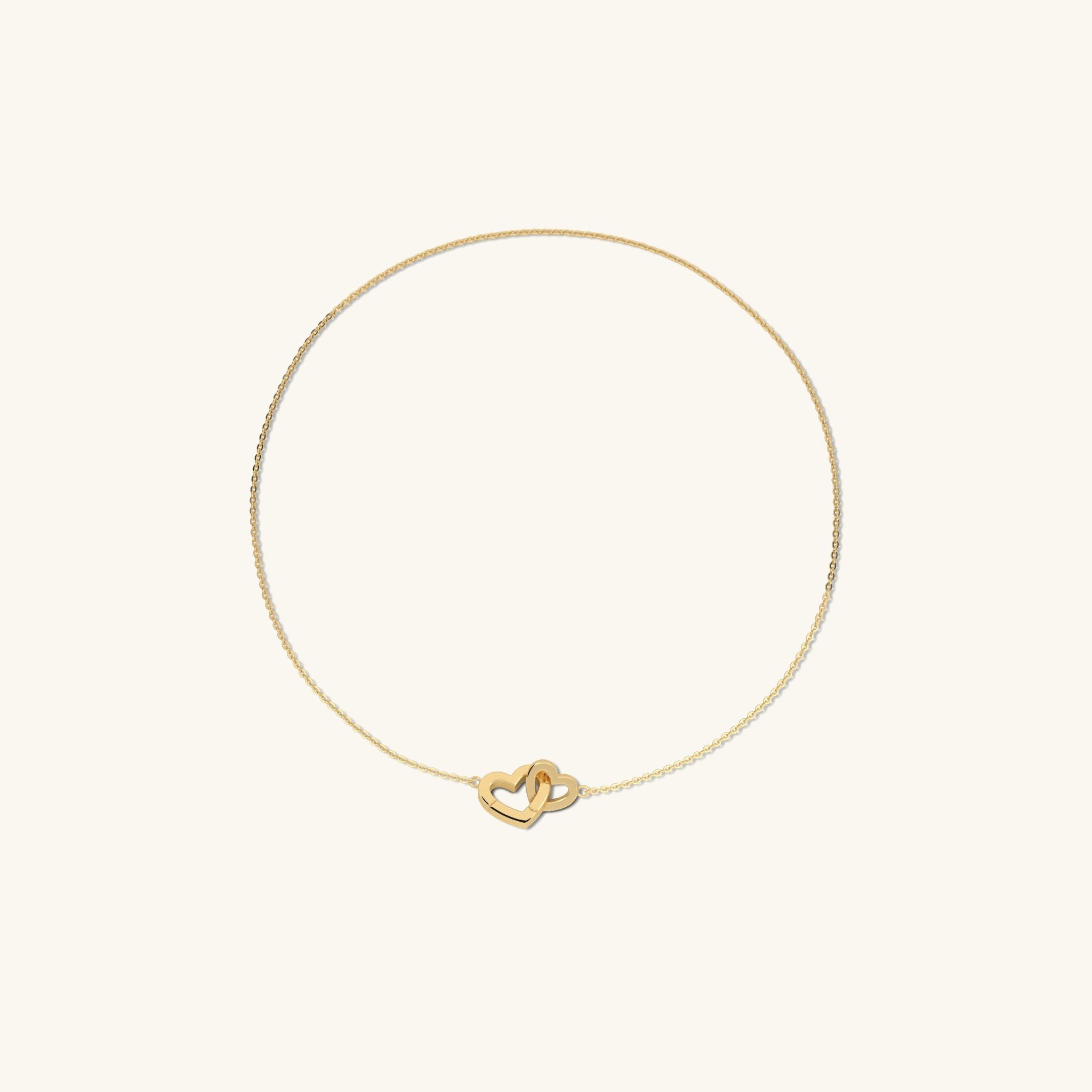 Vòng tay nữ bạc mạ vàng 18k tặng bạn gái sợi mảnh gắn charm hình trái tim Gix