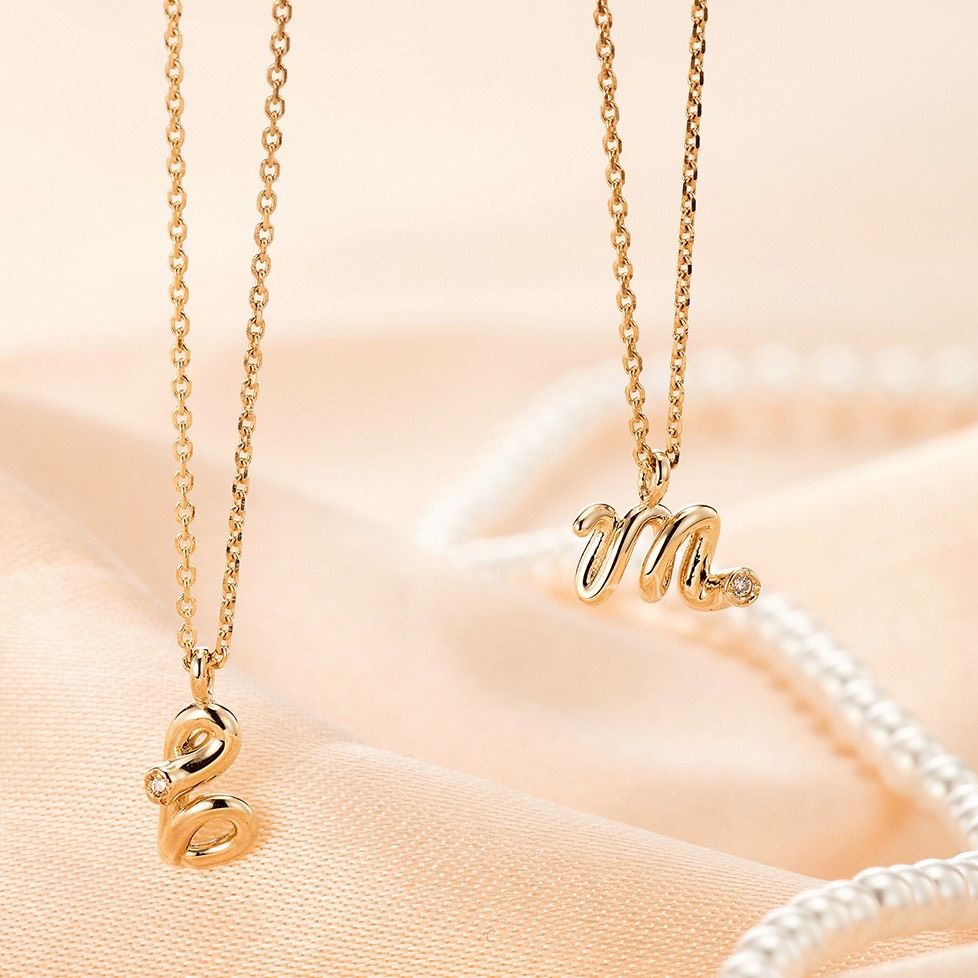 Vòng cổ vàng trắng đôi nam nữ khắc tên theo yêu cầu đính kim cương Gix Jewelry