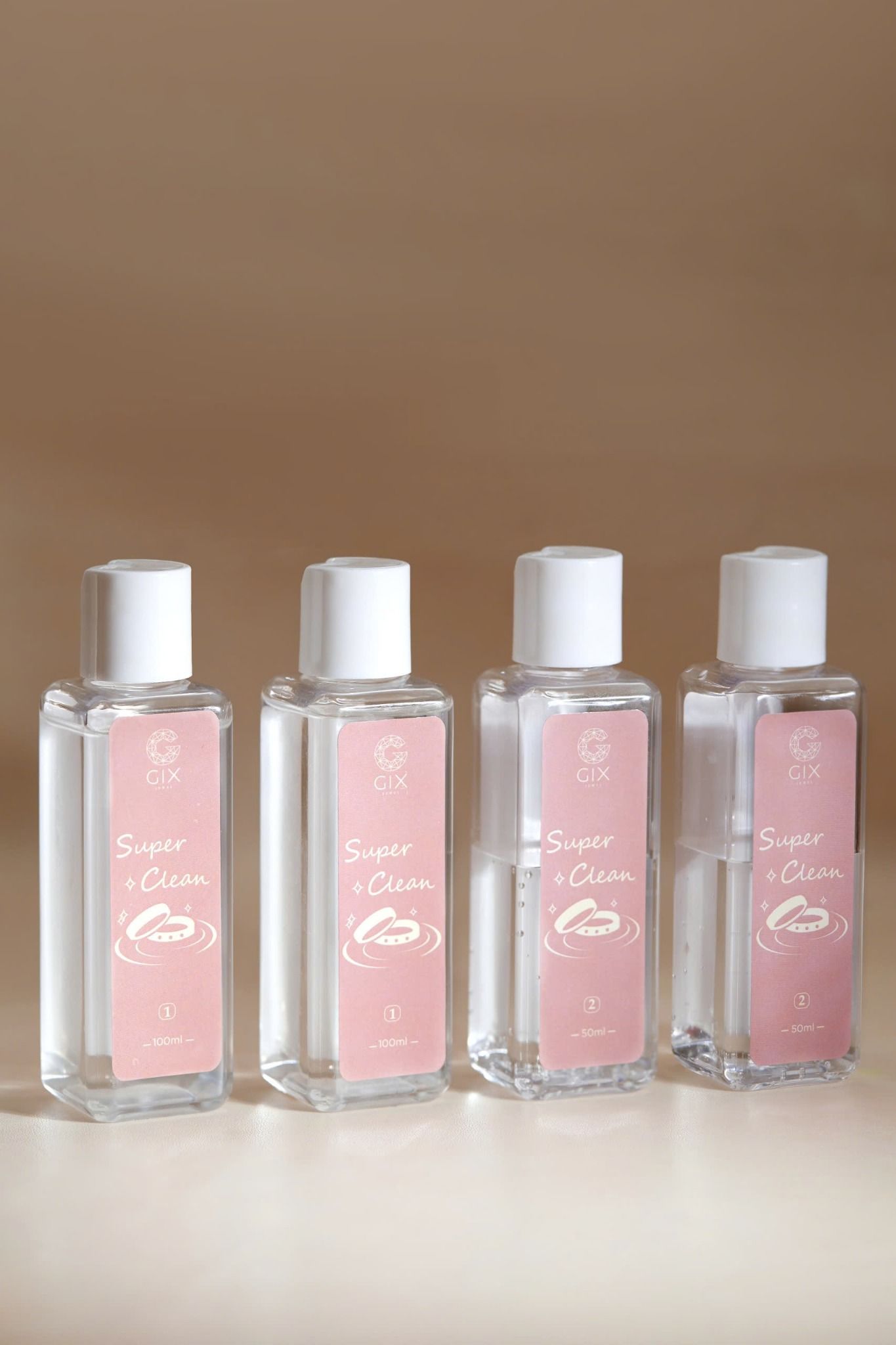 Nước rửa trang sức cao cấp set hai chai 150ml Gix Jewel, dung dịch làm sáng trang sức siêu tốc