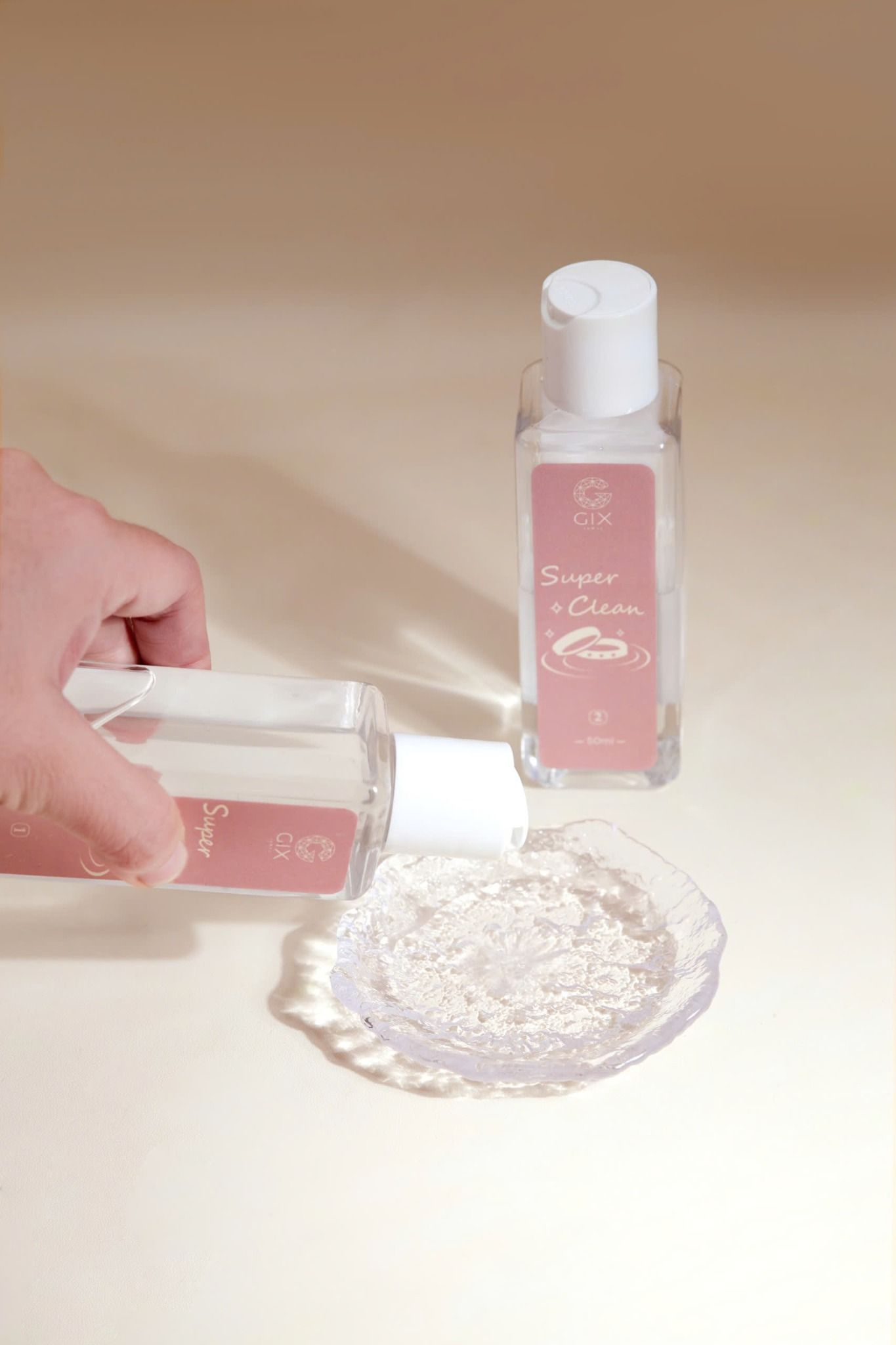 Nước rửa trang sức cao cấp set hai chai 150ml Gix Jewel, dung dịch làm sáng trang sức siêu tốc