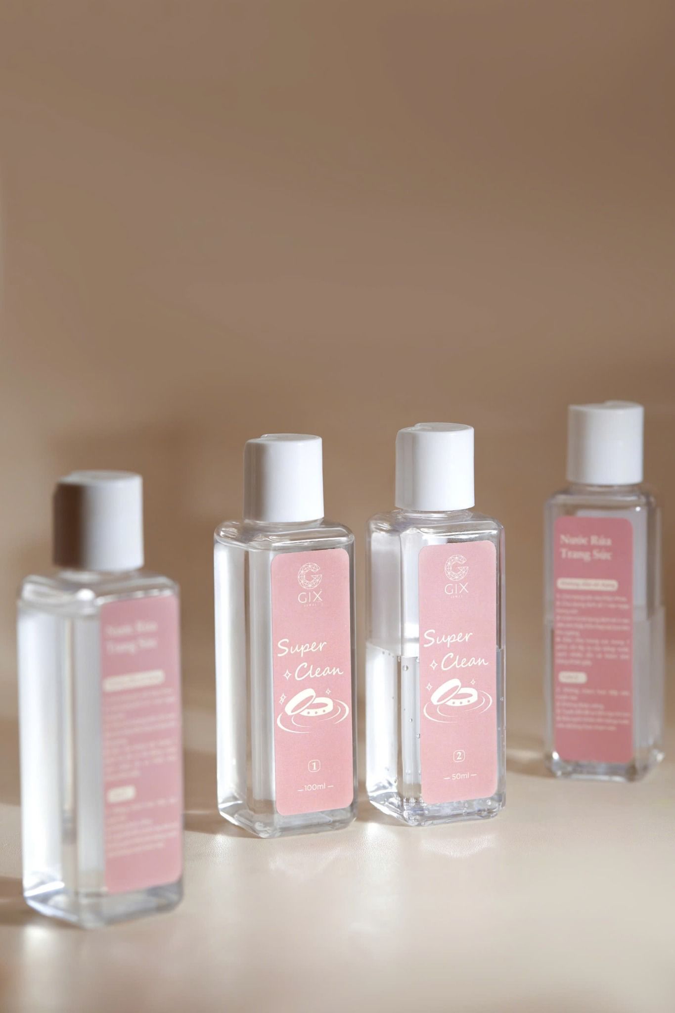 Nước rửa trang sức cao cấp set hai chai 150ml Gix Jewel, dung dịch làm sáng trang sức siêu tốc