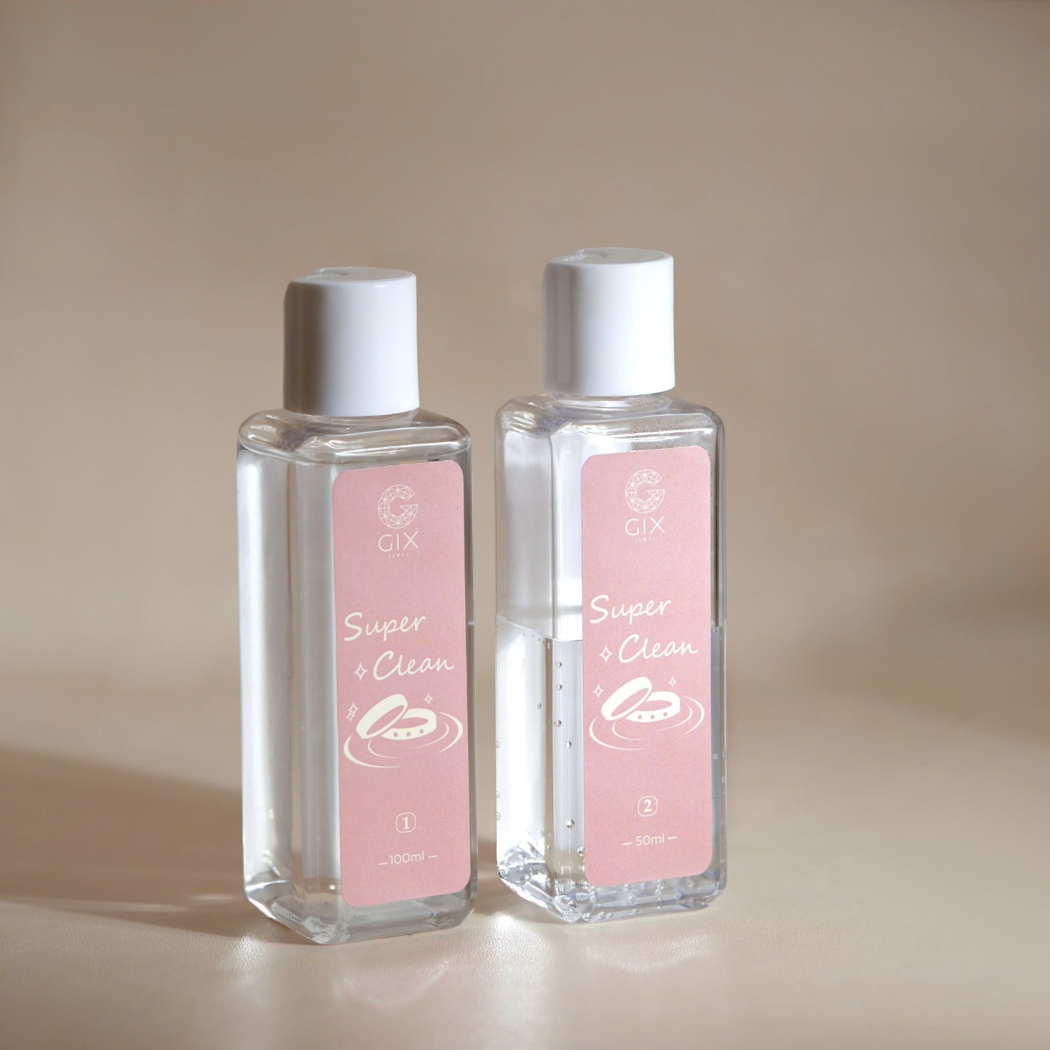 Nước rửa trang sức cao cấp set hai chai 150ml Gix Jewel, dung dịch làm sáng trang sức siêu tốc