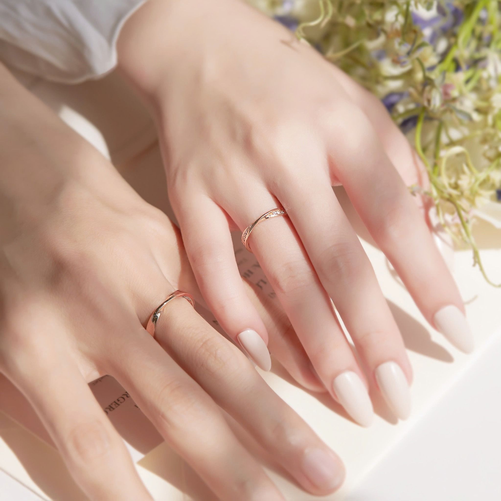 Nhẫn cưới 18k vô cực uy tín vàng tây đẹp mừng cưới đính kim cương đẹp Gix Jewel